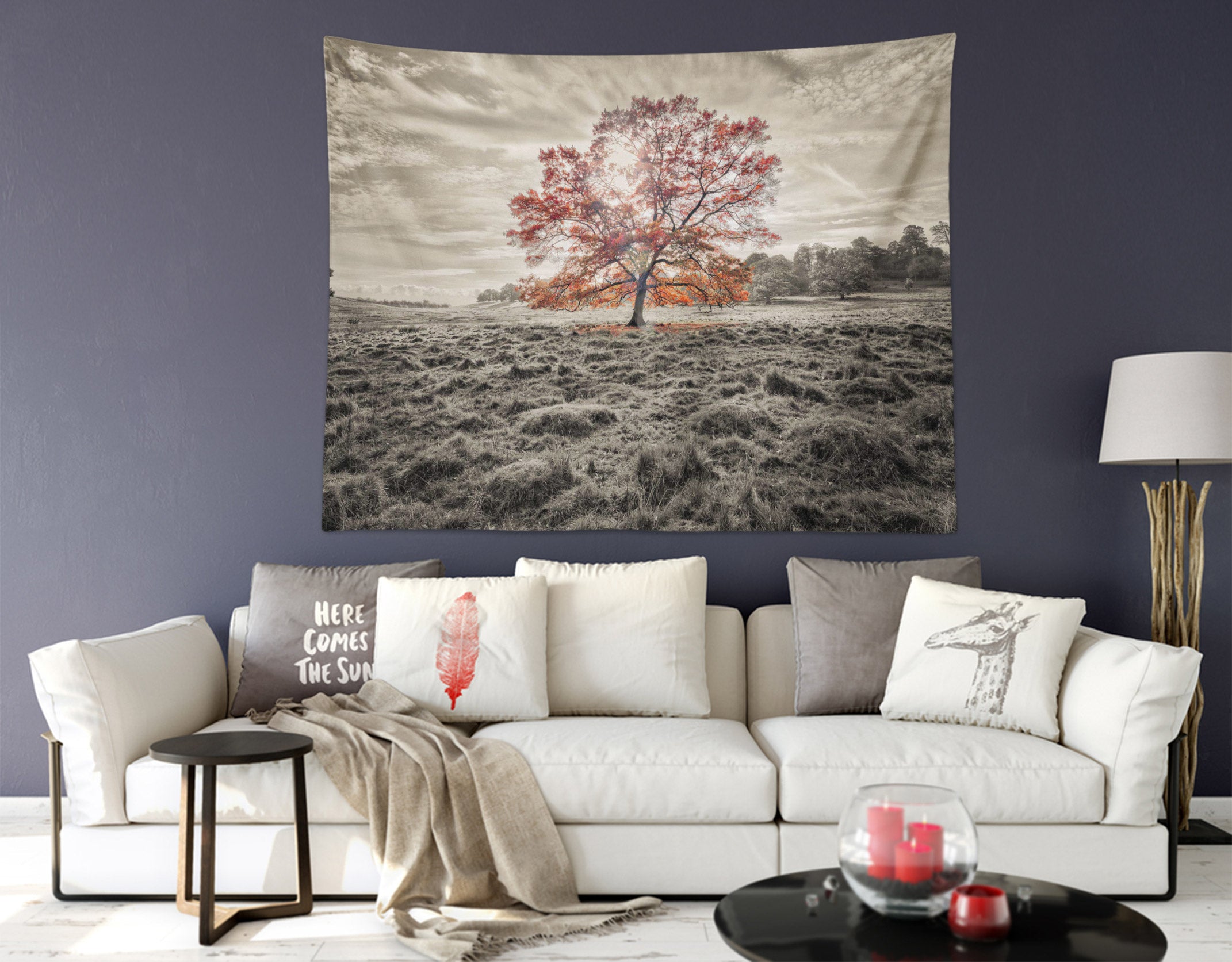 3D Grass Tree 116140 Assaf Frank Tapestry Hanging Cloth Hang
