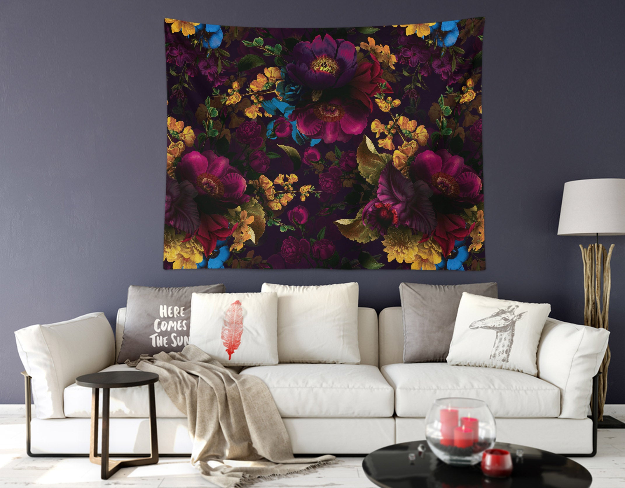 3D Purple Flower 5347 Uta Naumann Tapestry Hanging Cloth Hang