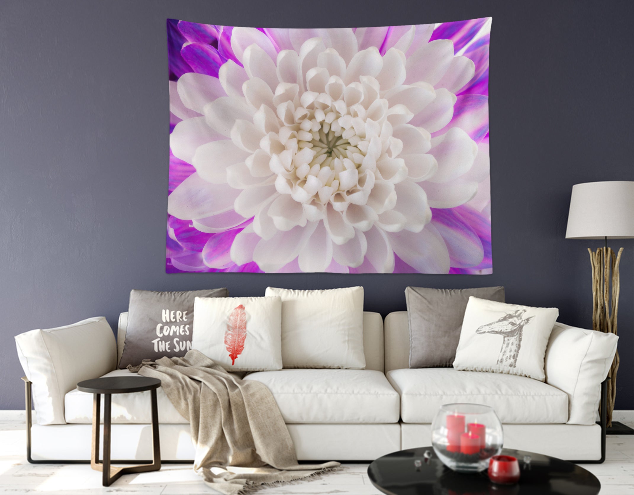 3D Chrysanthemum 11661 Assaf Frank Tapestry Hanging Cloth Hang