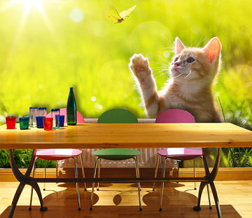 3D Sunny Cat 1068 Wall Murals