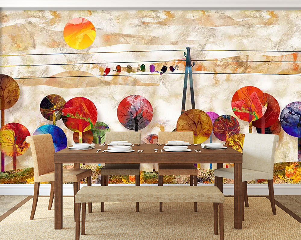 3D Round Tree WC438 Wall Murals