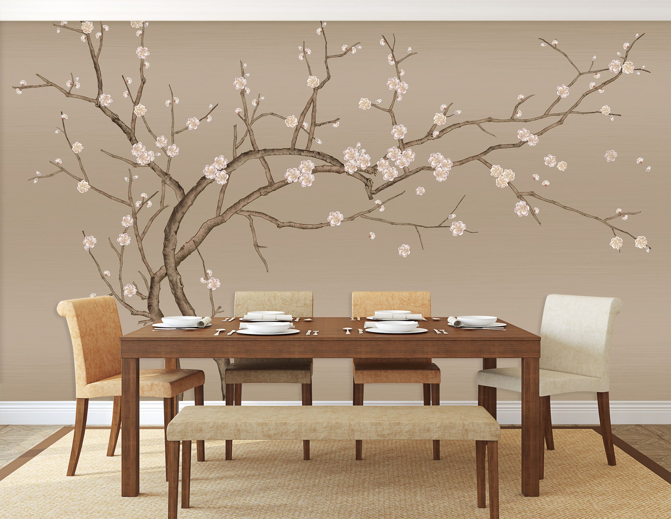 3D Tree Bent Over 1438 Wall Murals