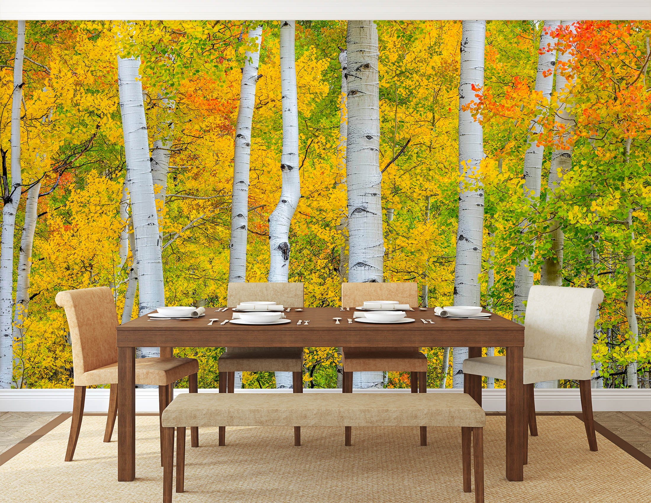 3D Autumn Forest 1439 Marco Carmassi Wall Mural Wall Murals