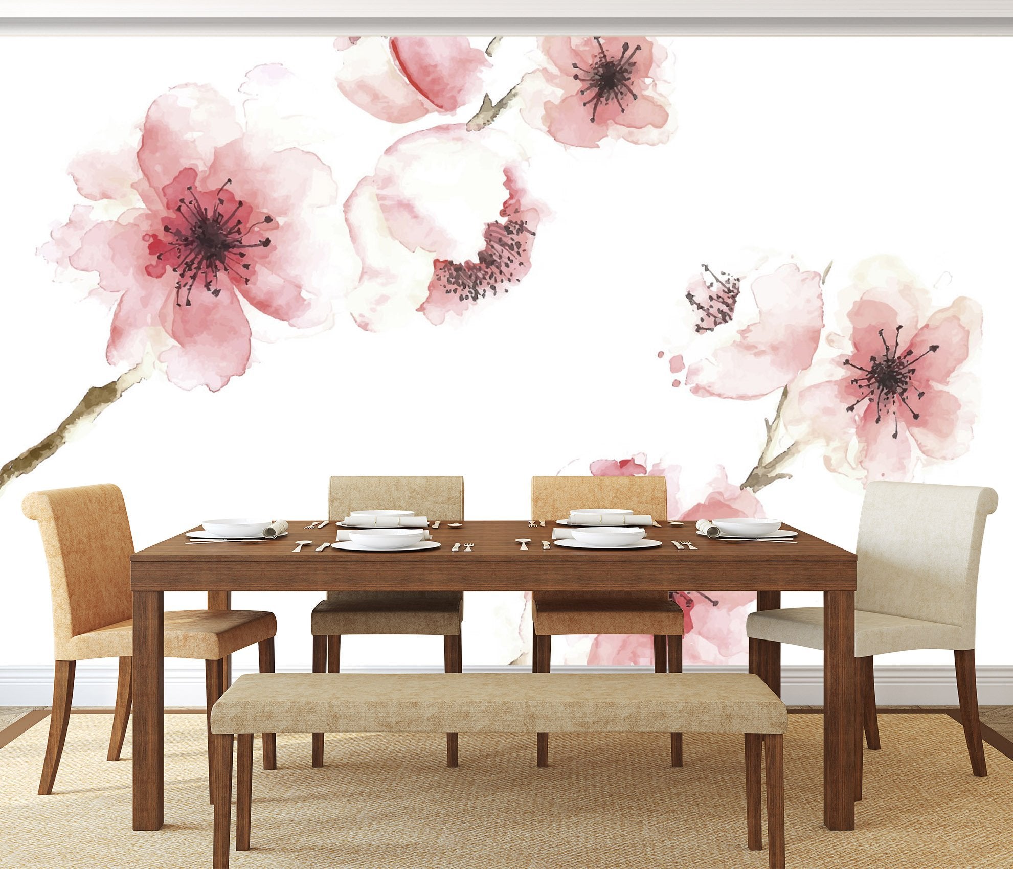 3D Plum Blossom 030 Wallpaper AJ Wallpaper 