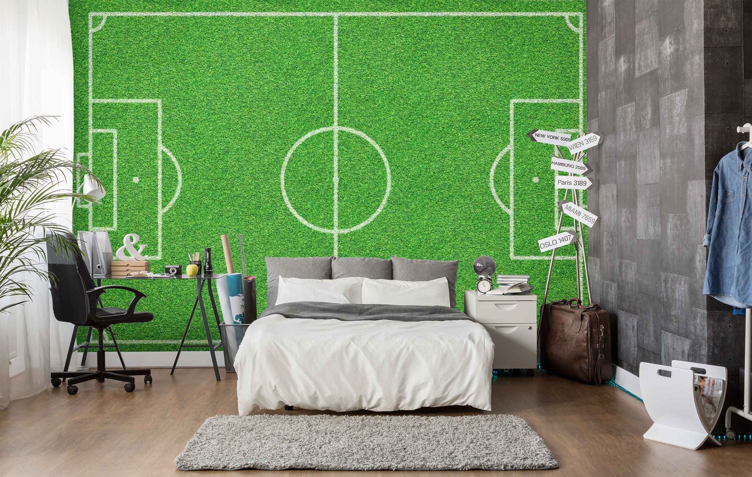 3D football Field 062 Wallpaper AJ Wallpaper 
