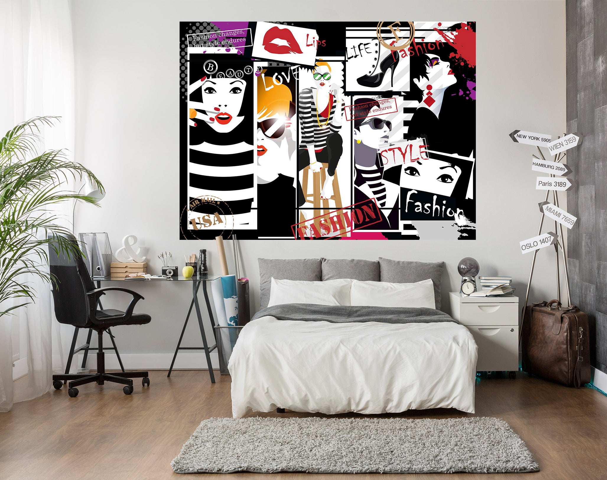 3D High Heels Woman 1041 Wall Sticker