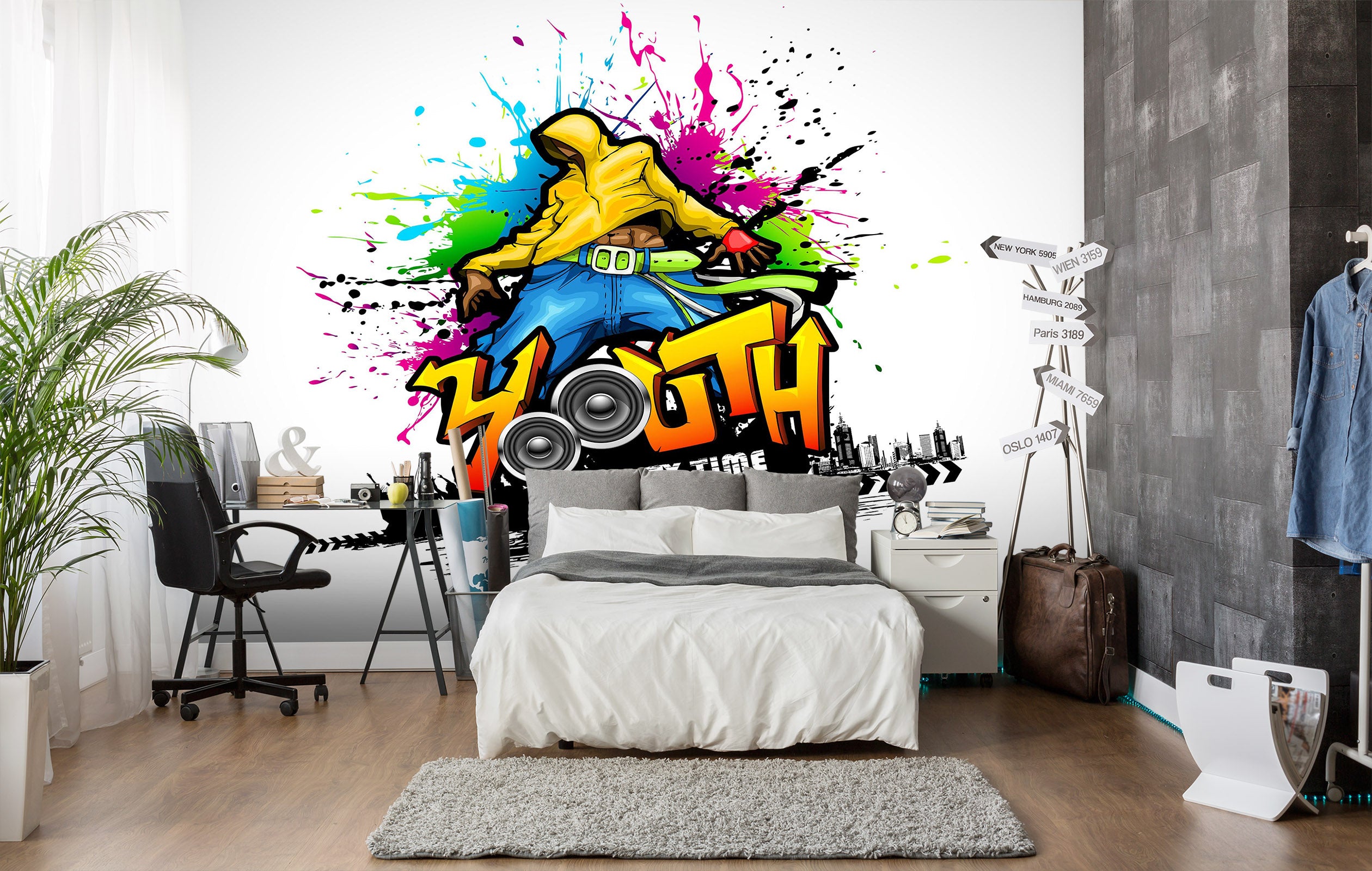 3D Graffiti Illustration 1714 Wall Murals