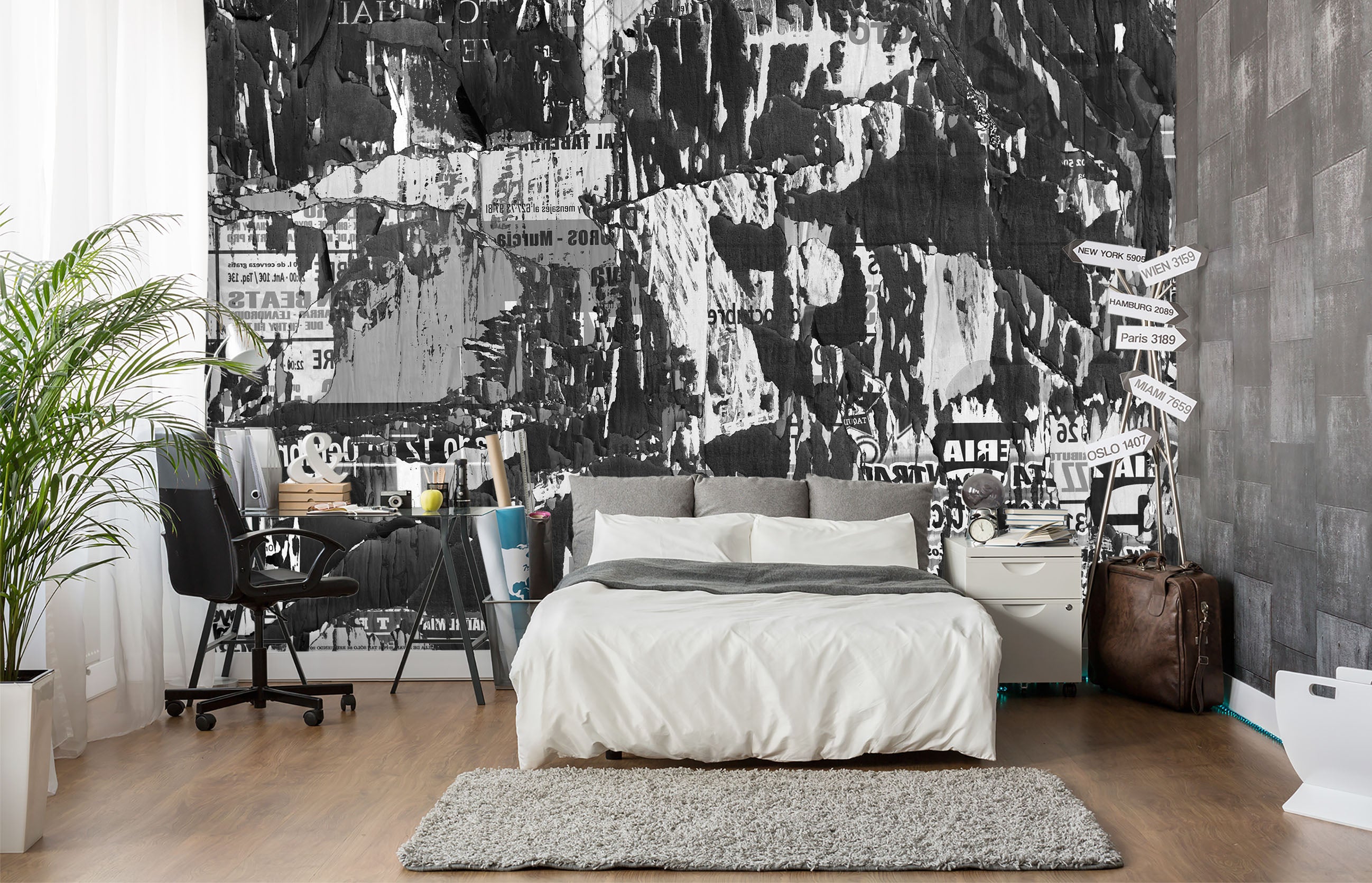 3D Black Ash Mountain 57116 Wall Murals