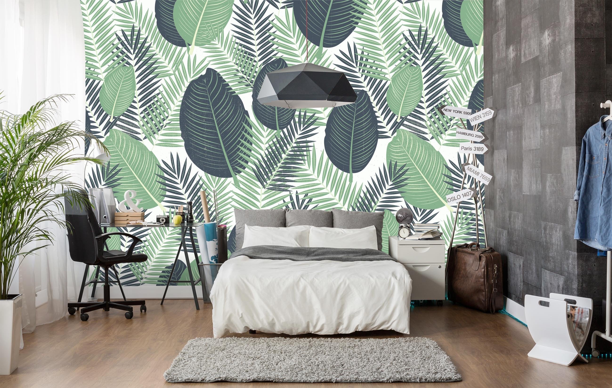 3D Shrouded Leaves 004 Wallpaper AJ Wallpaper 