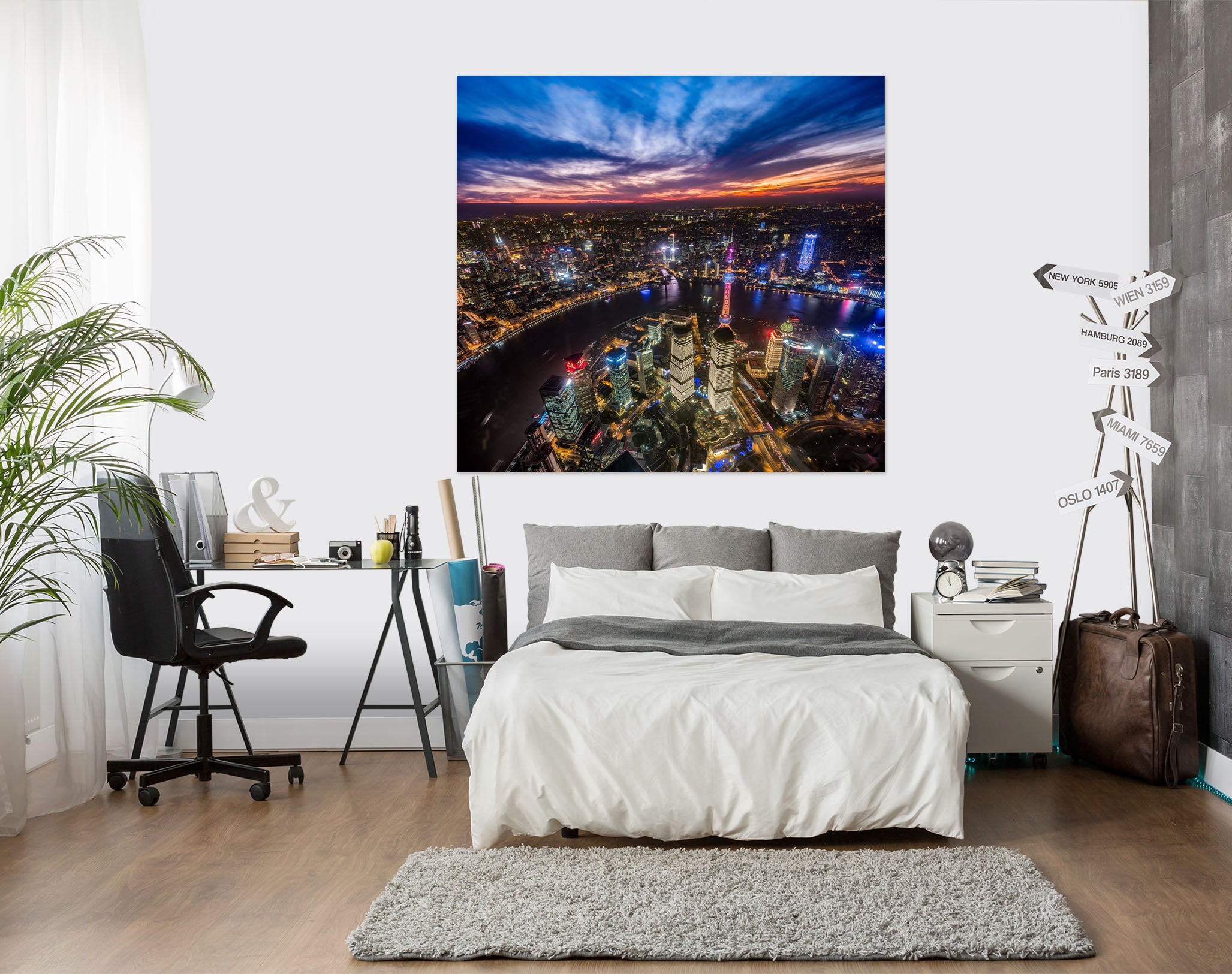 3D City Lights 163 Marco Carmassi Wall Sticker