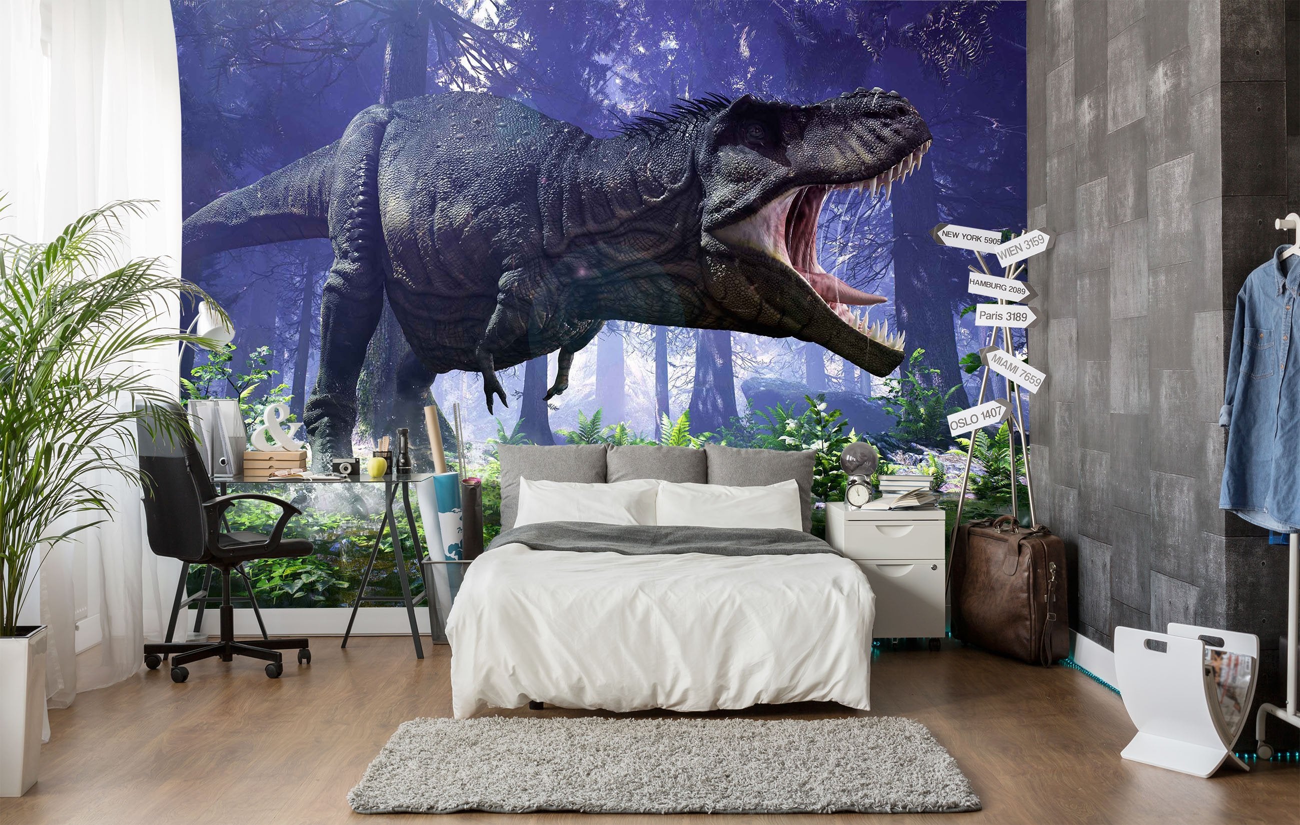 3D Woods Tyrannosaurus Rex 222 Wallpaper AJ Wallpaper 