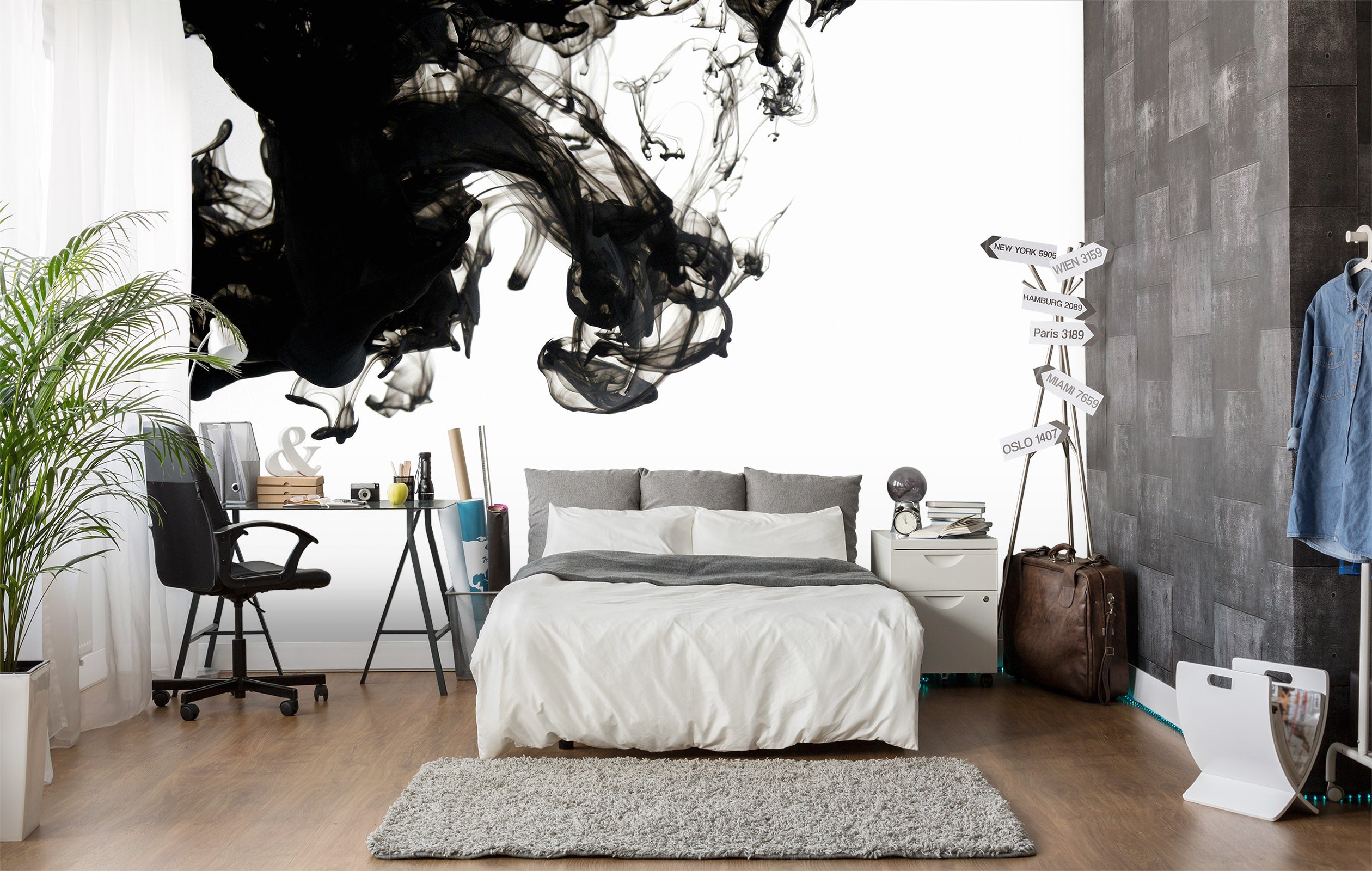 3D Ink And Wash 1707 Wall Murals