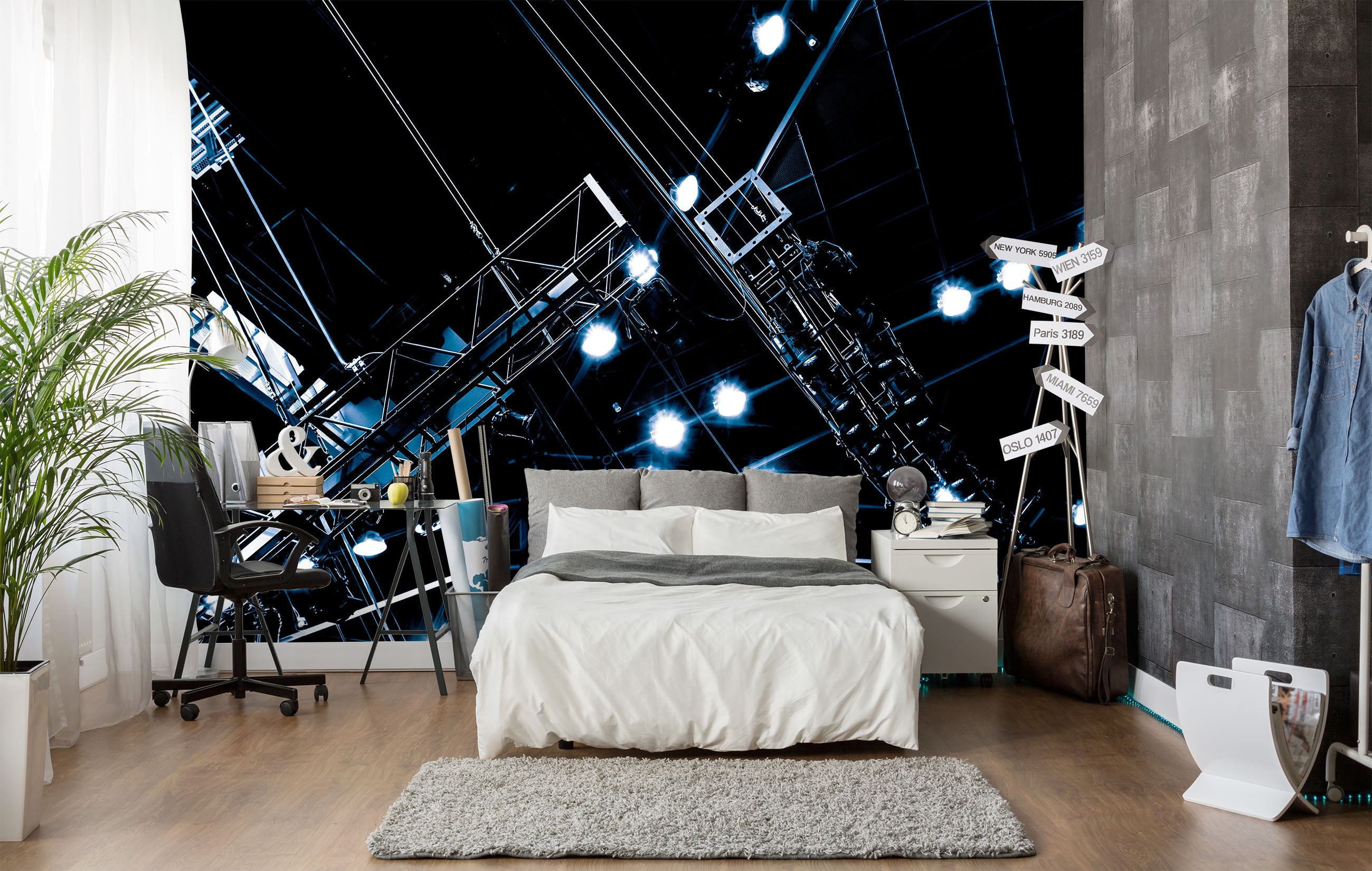 3D Dark City 102 Noirblanc777 Wall Mural Wall Murals