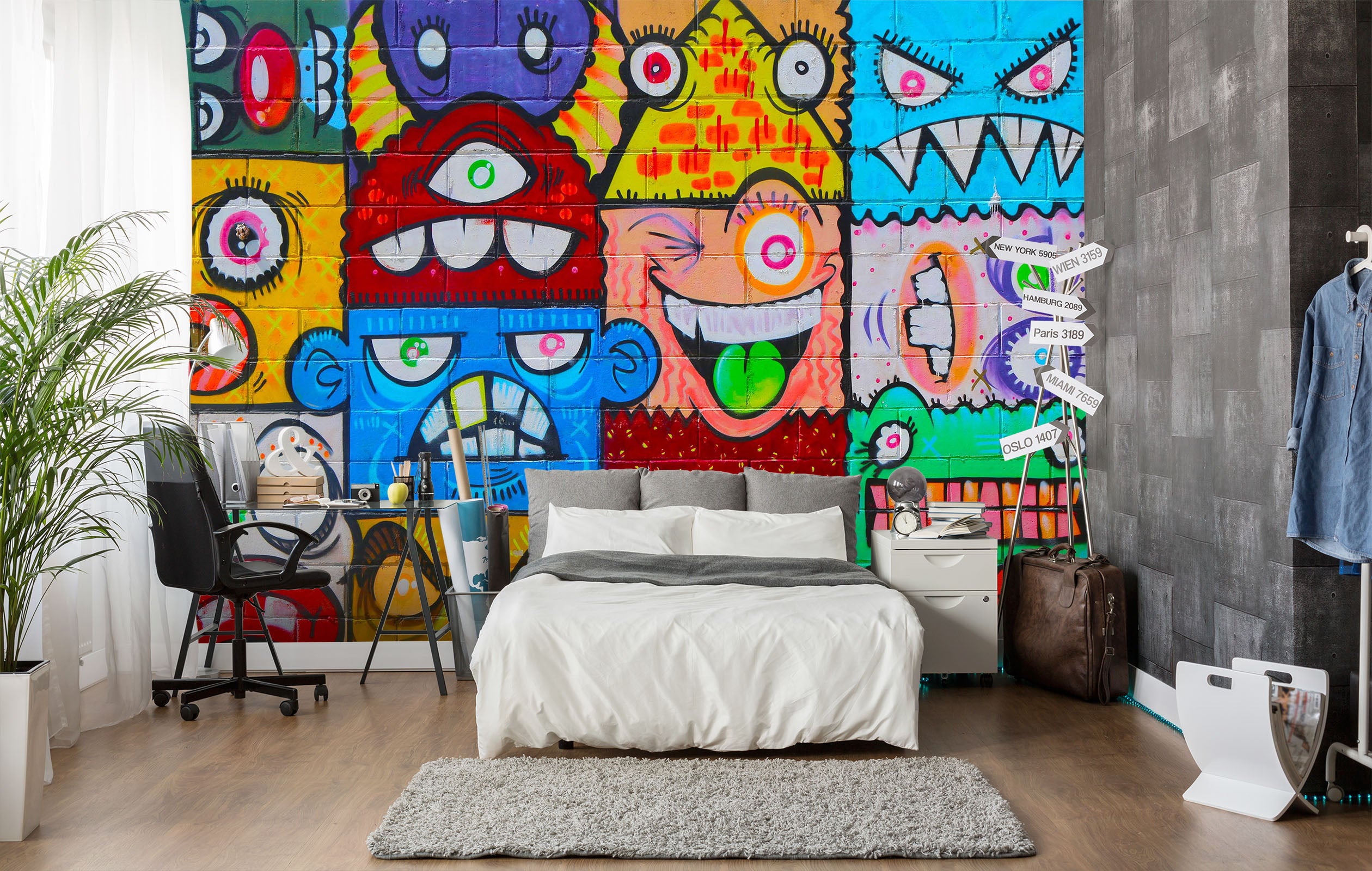3D Graffiti Wall 1667 Wall Murals