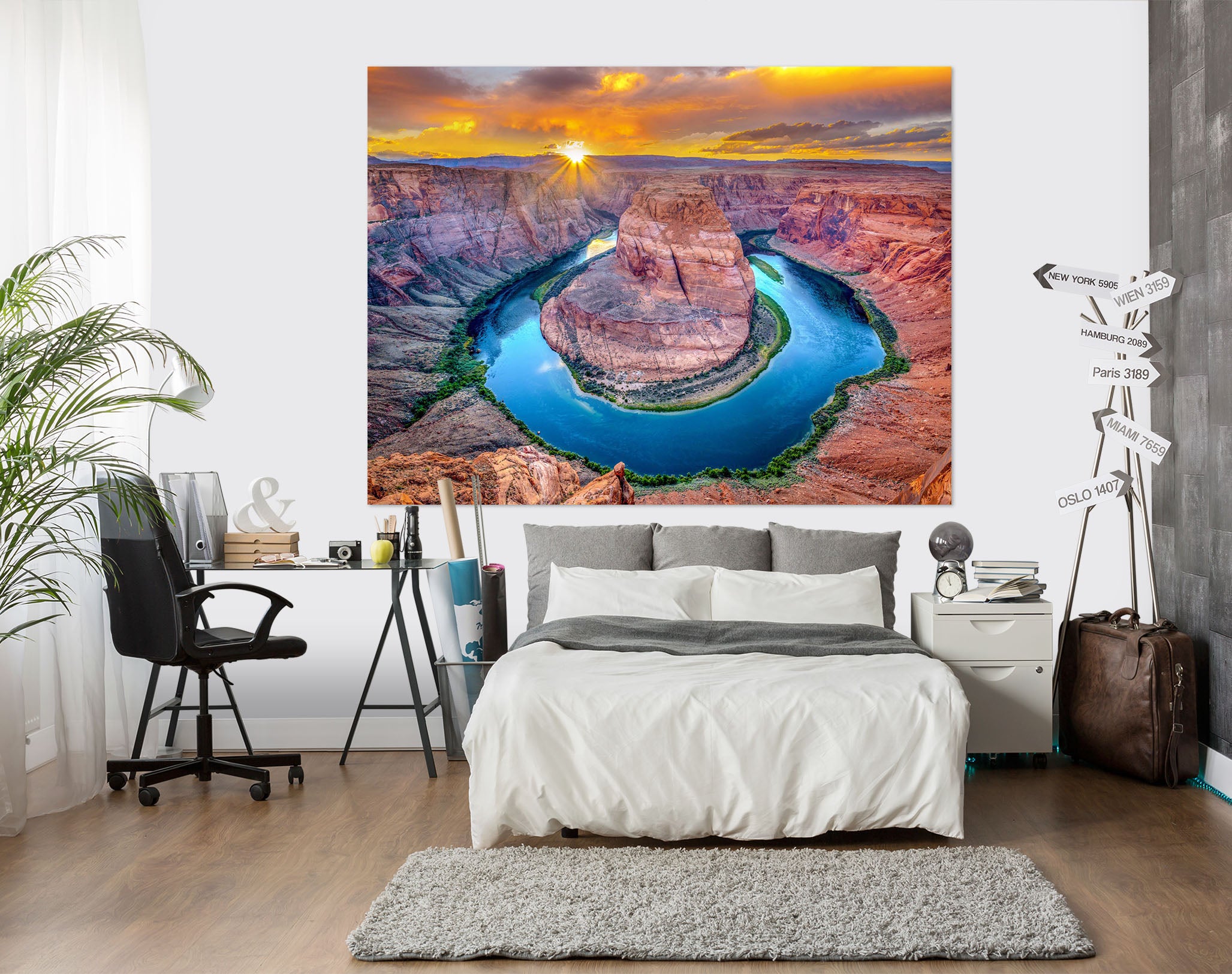 3D Magic Horseshoe Bend 140 Marco Carmassi Wall Sticker