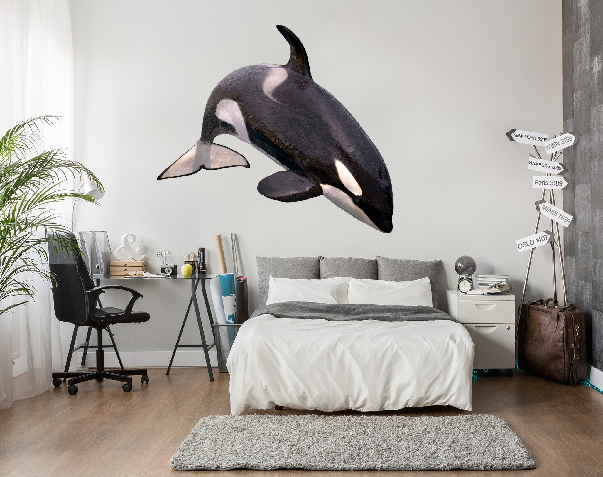 3D Whale 117 Animals Wall Stickers Wallpaper AJ Wallpaper 