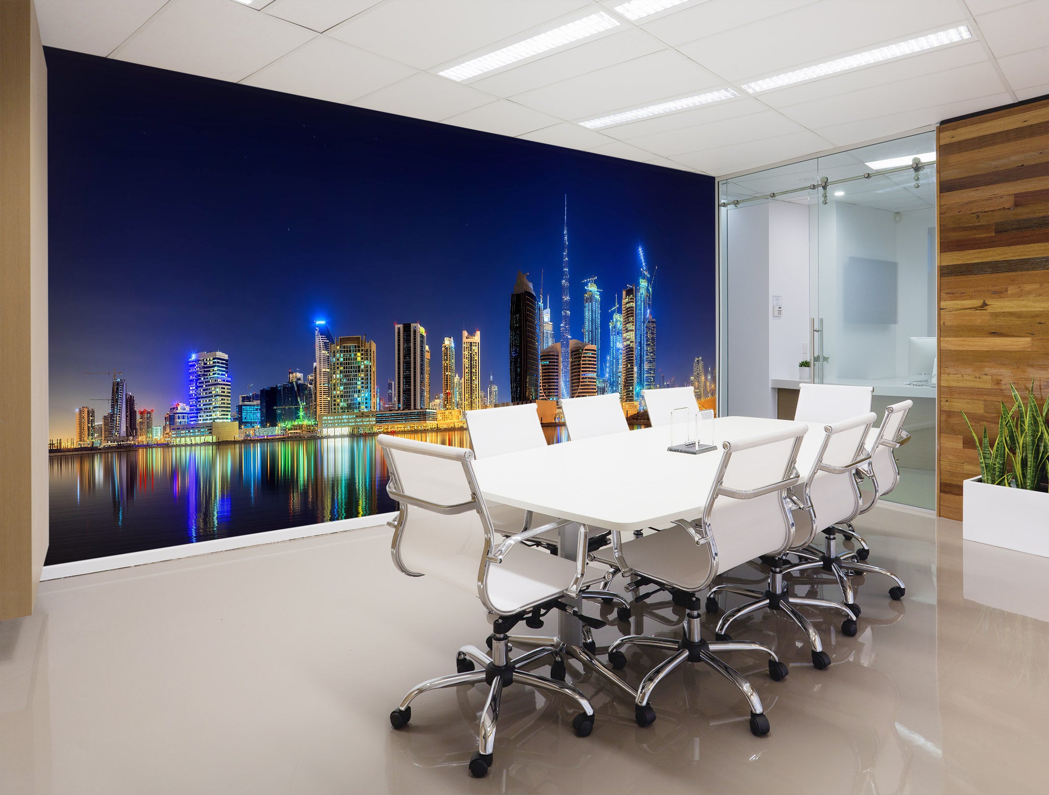 3D Night Building 57168 Wall Murals