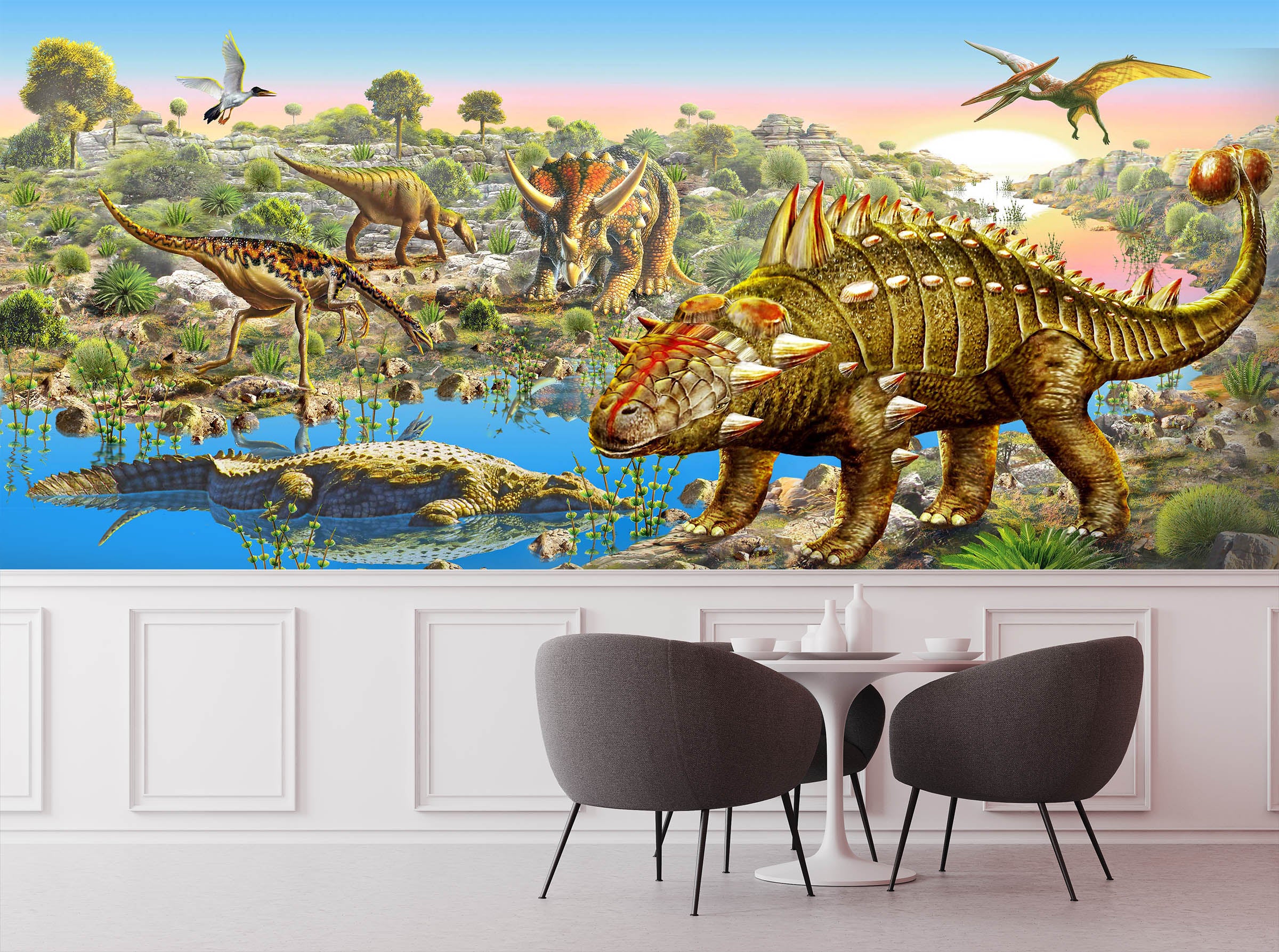 3D Dinosaur World 1402 Adrian Chesterman Wall Mural Wall Murals