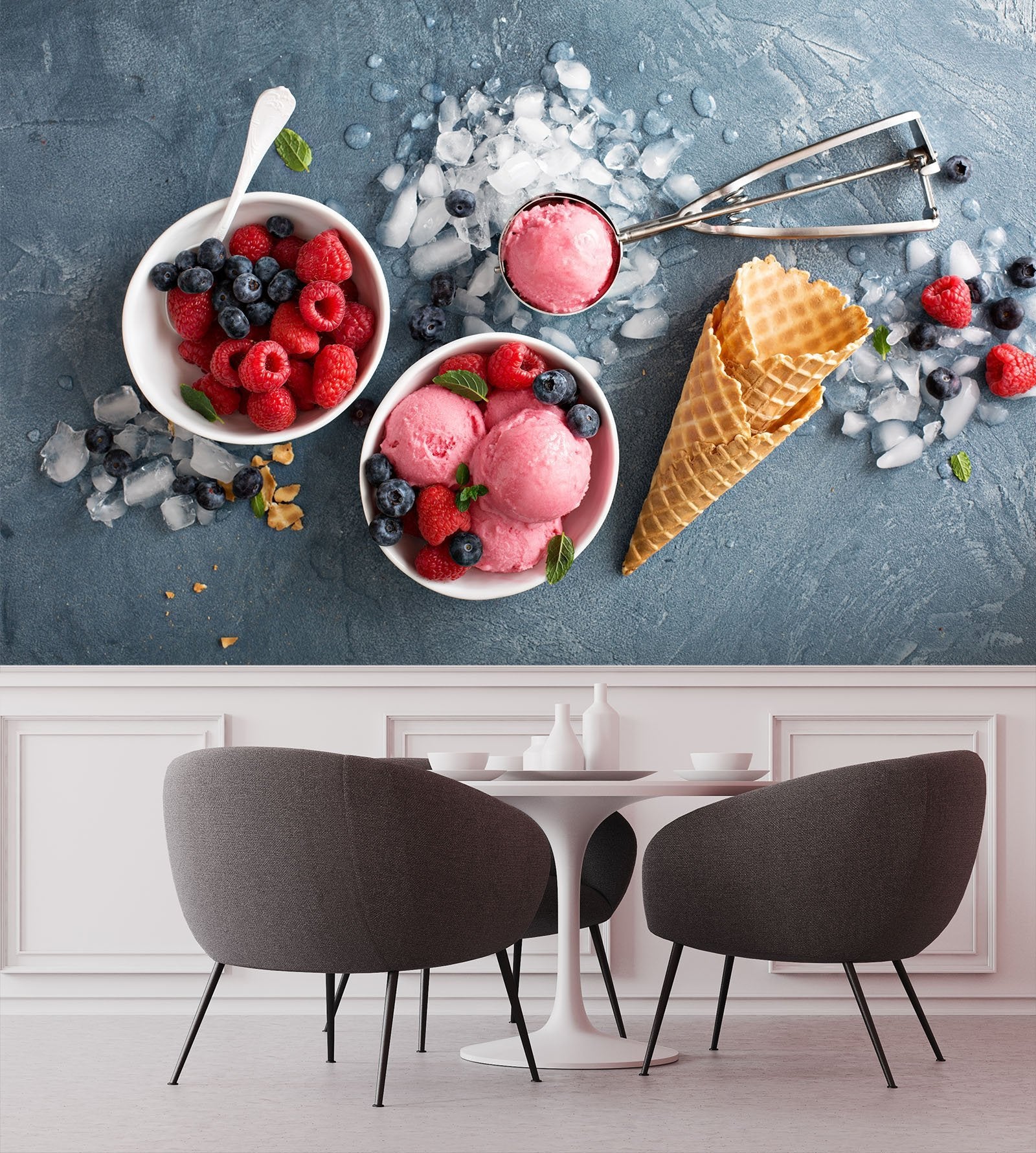 3D Strawberry Blueberry Ice Cream 41 Wallpaper AJ Wallpaper 2 