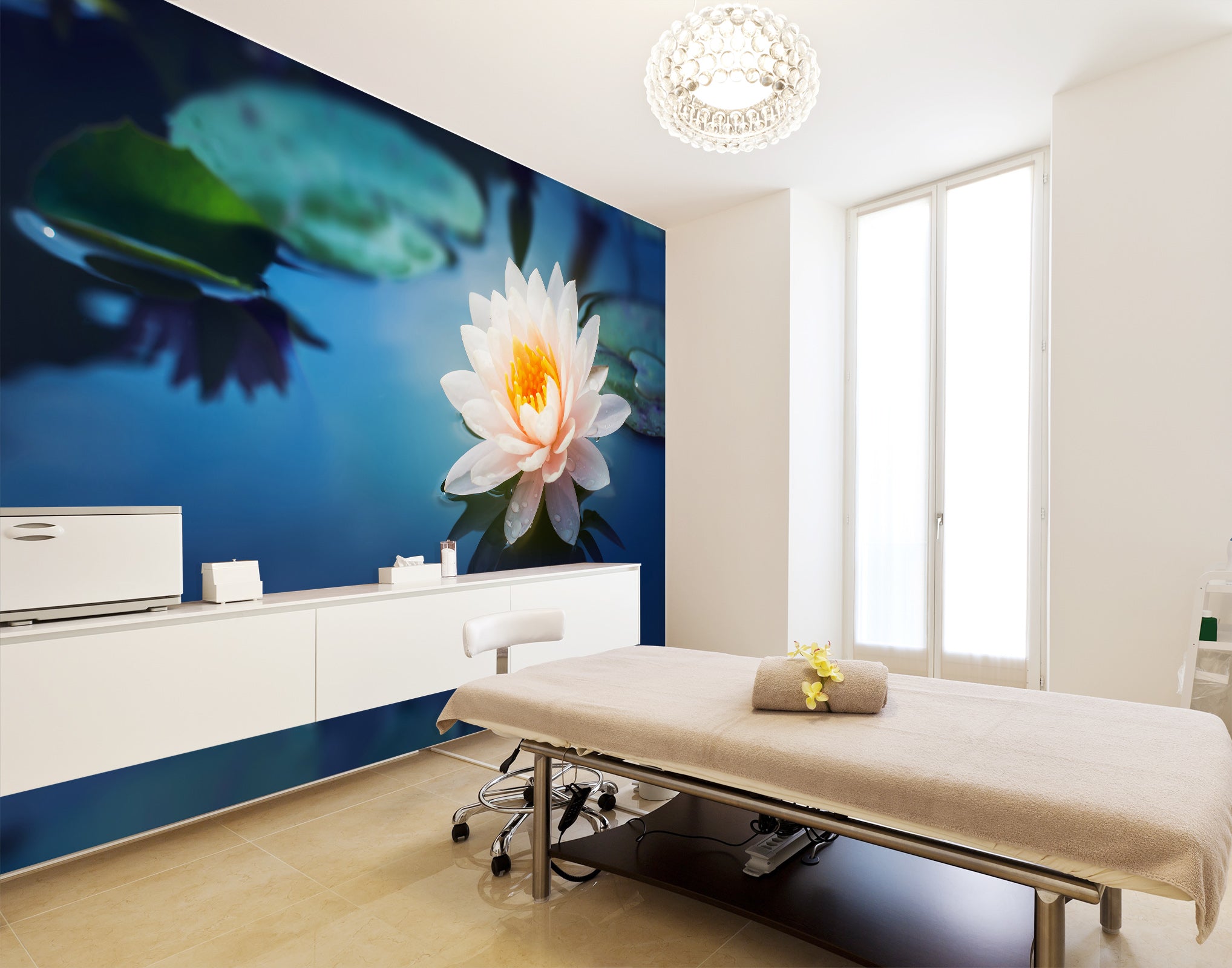 3D Lotus Bloom 384 Wall Murals