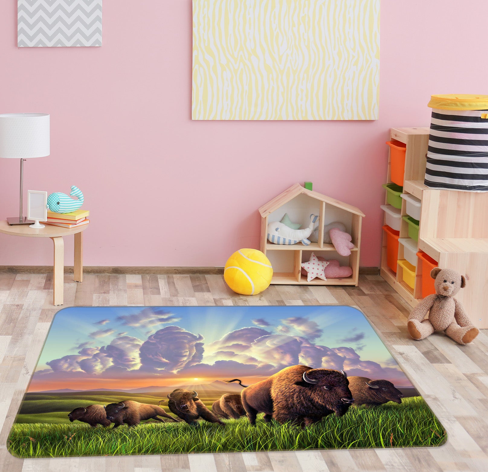 3D Sunny Farm 1063 Jerry LoFaro Rug Non Slip Rug Mat