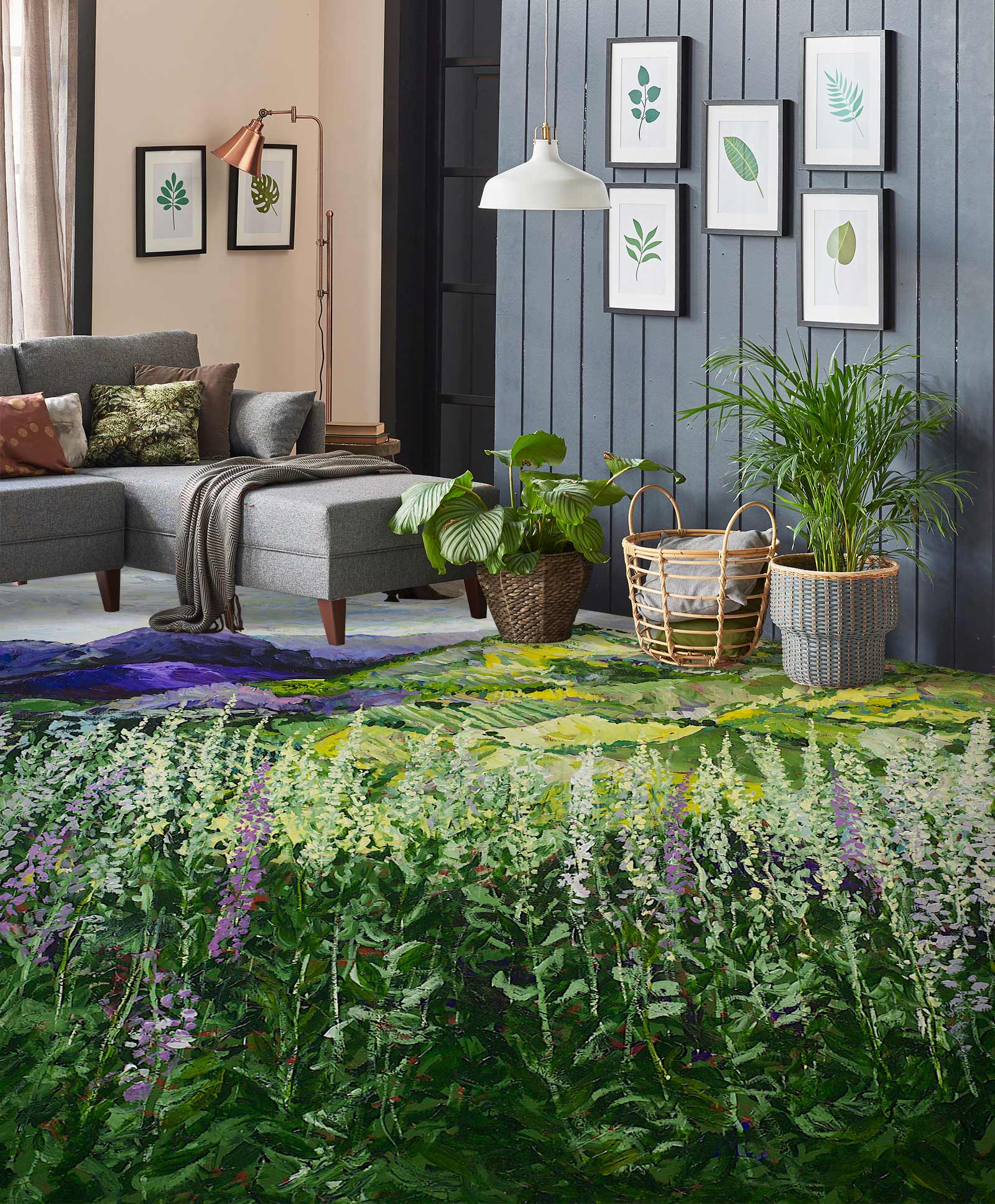 3D Flower Bush 9551 Allan P. Friedlander Floor Mural  Wallpaper Murals Self-Adhesive Removable Print Epoxy