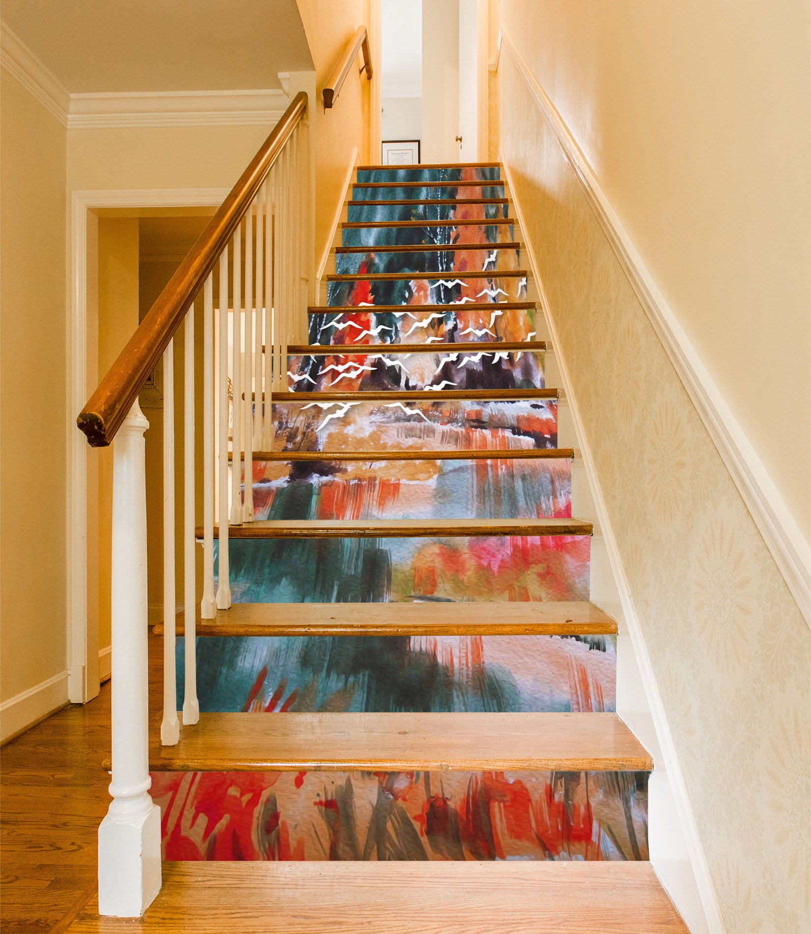 3D Festive Artistic Color 604 Stair Risers