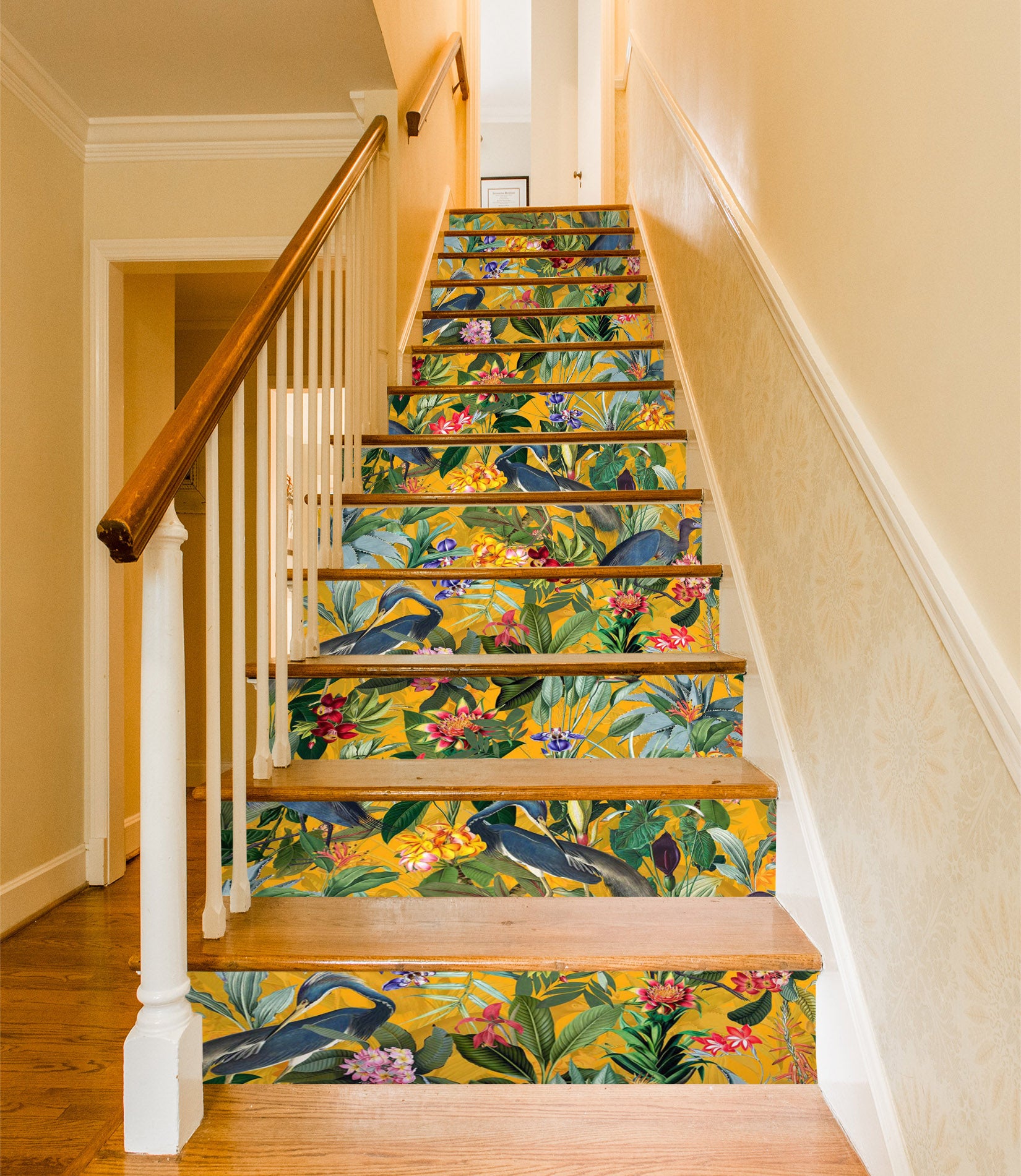 3D Flower Bird Bush 10441 Uta Naumann Stair Risers