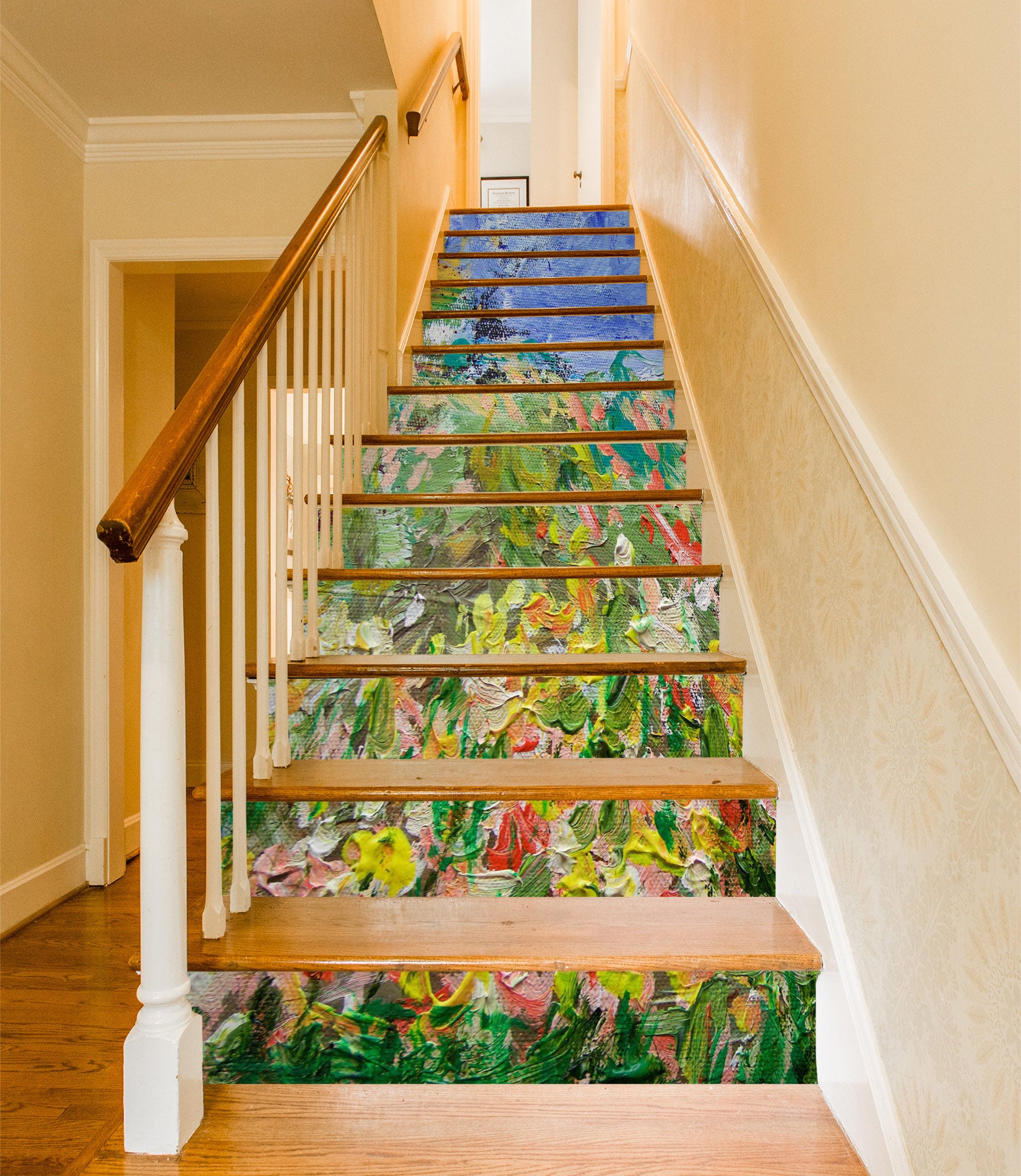 3D Colorful Flower Field Garden 9078 Allan P. Friedlander Stair Risers