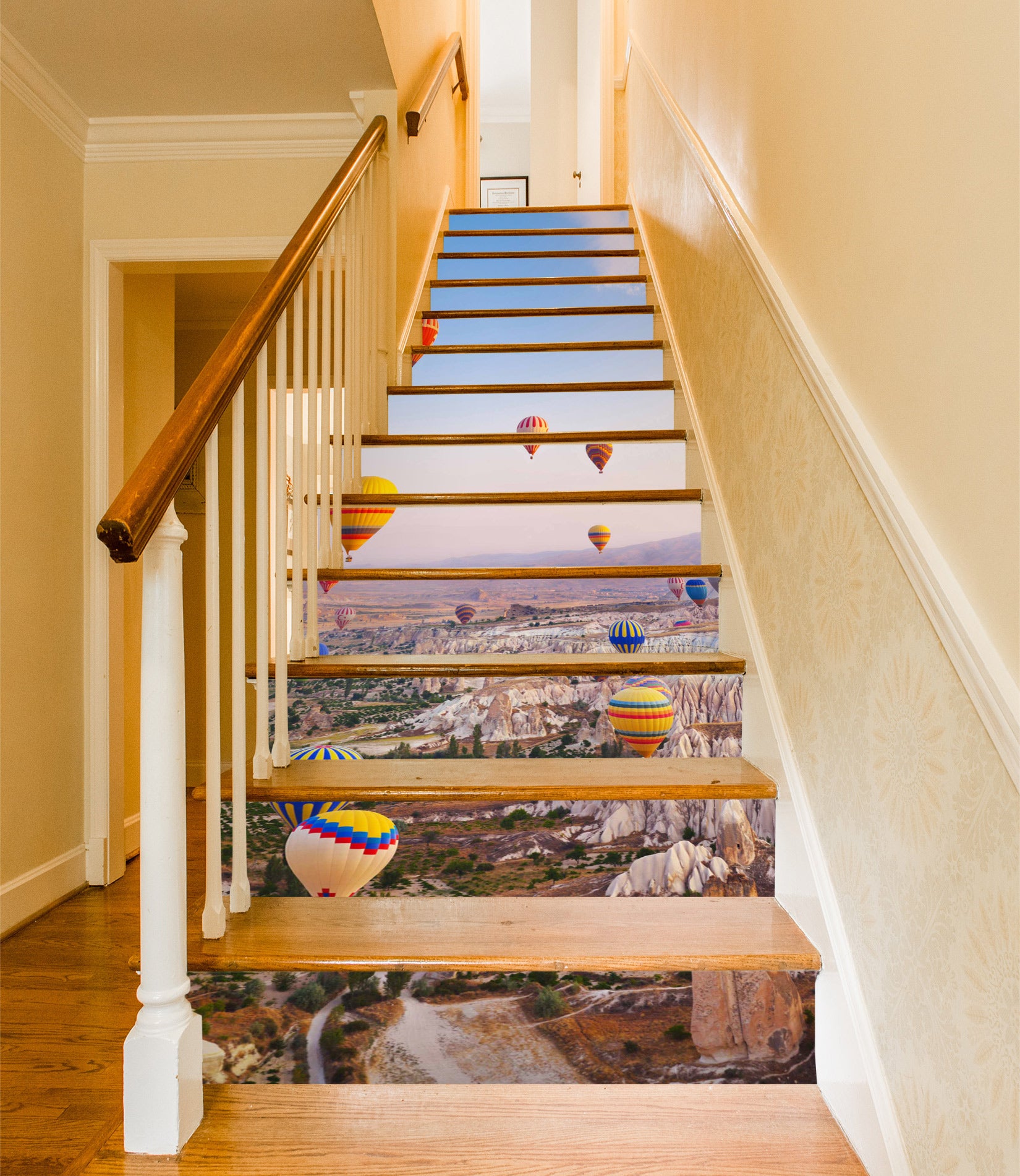 3D Dream Hot Air Balloon 431 Stair Risers