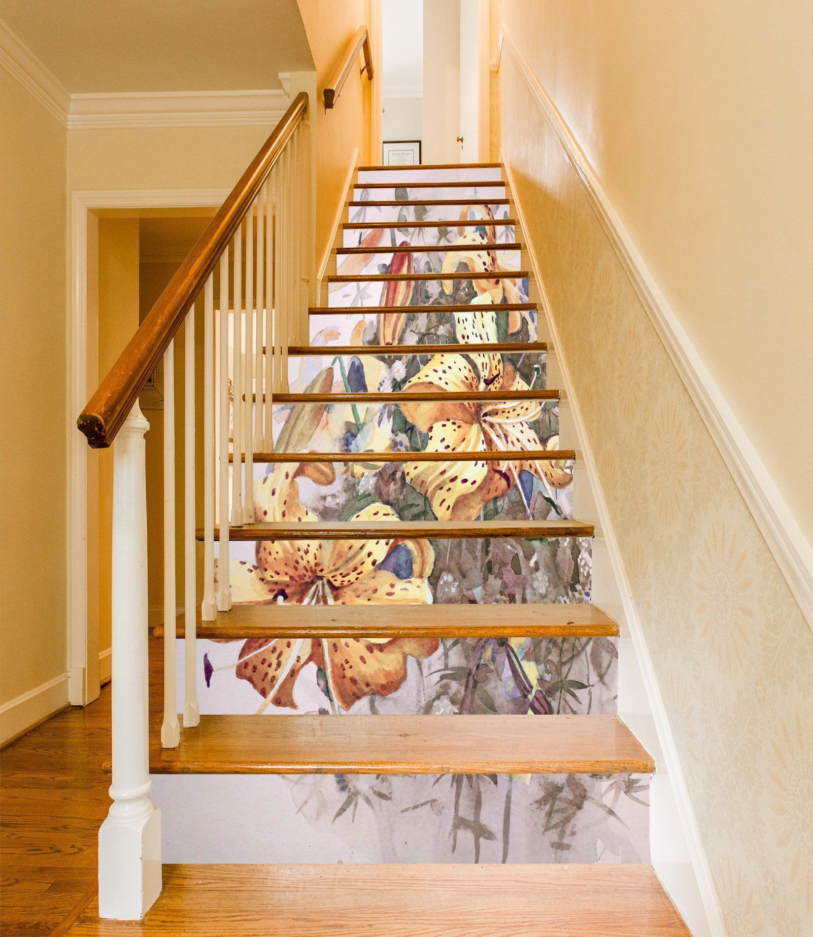 3D Flowers 253 Stair Risers Wallpaper AJ Wallpaper 