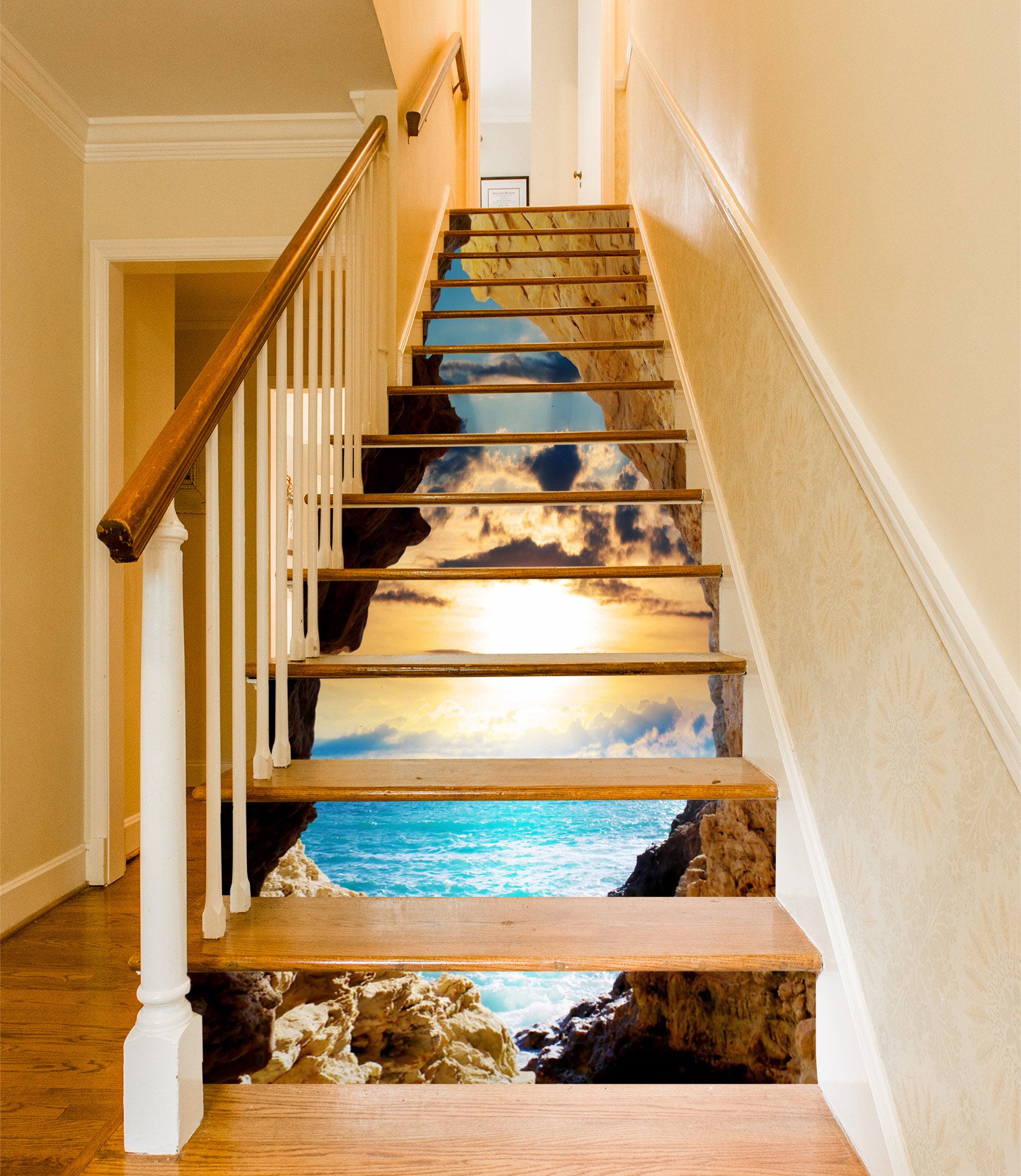 3D The Sea And The Sun Outside The Valley 395 Stair Risers