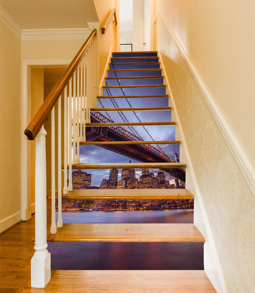 3D City Bridge 10925 Assaf Frank Stair Risers | AJ Wallpaper