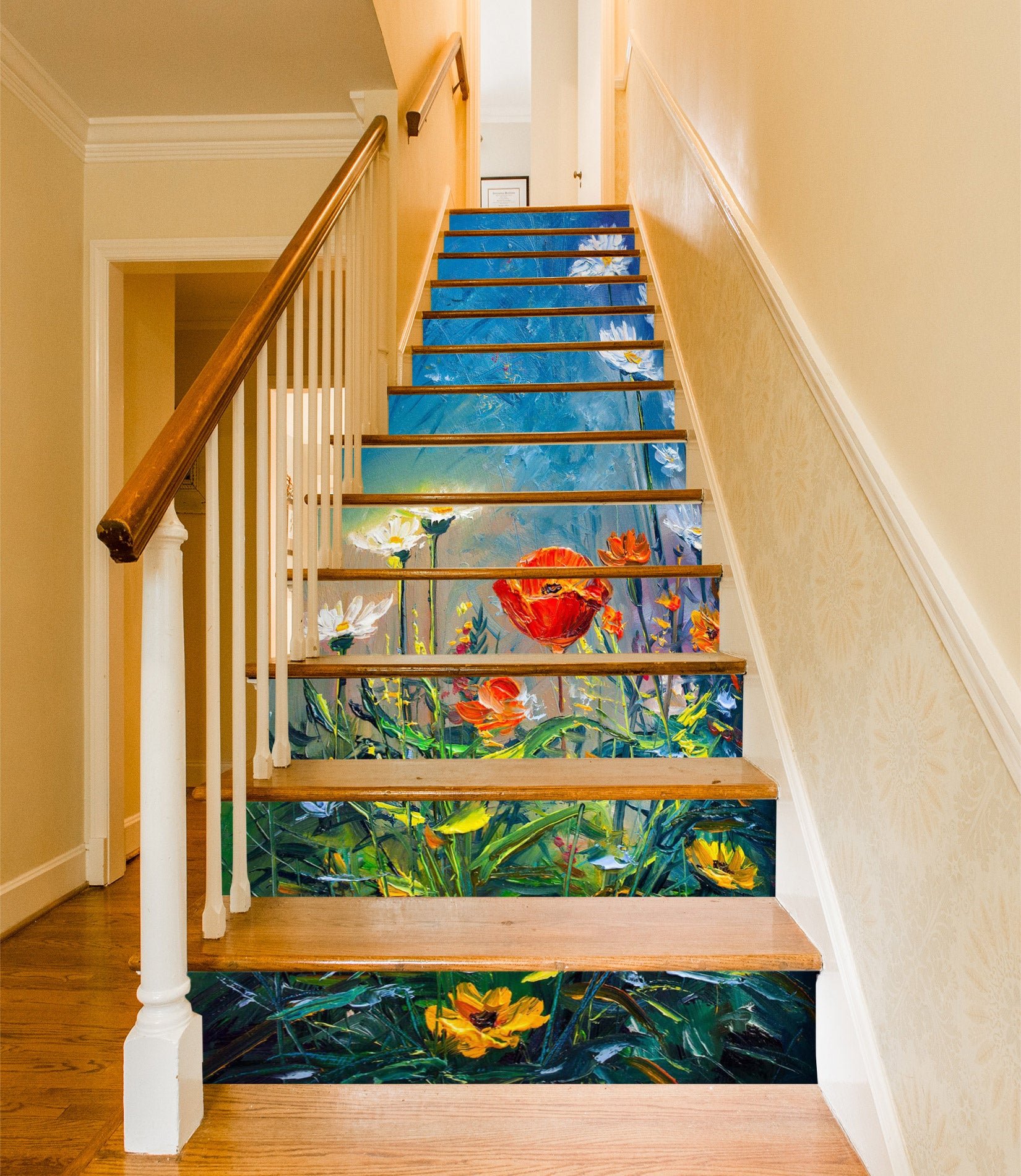 3D Flower Wonderland 292 Stair Risers