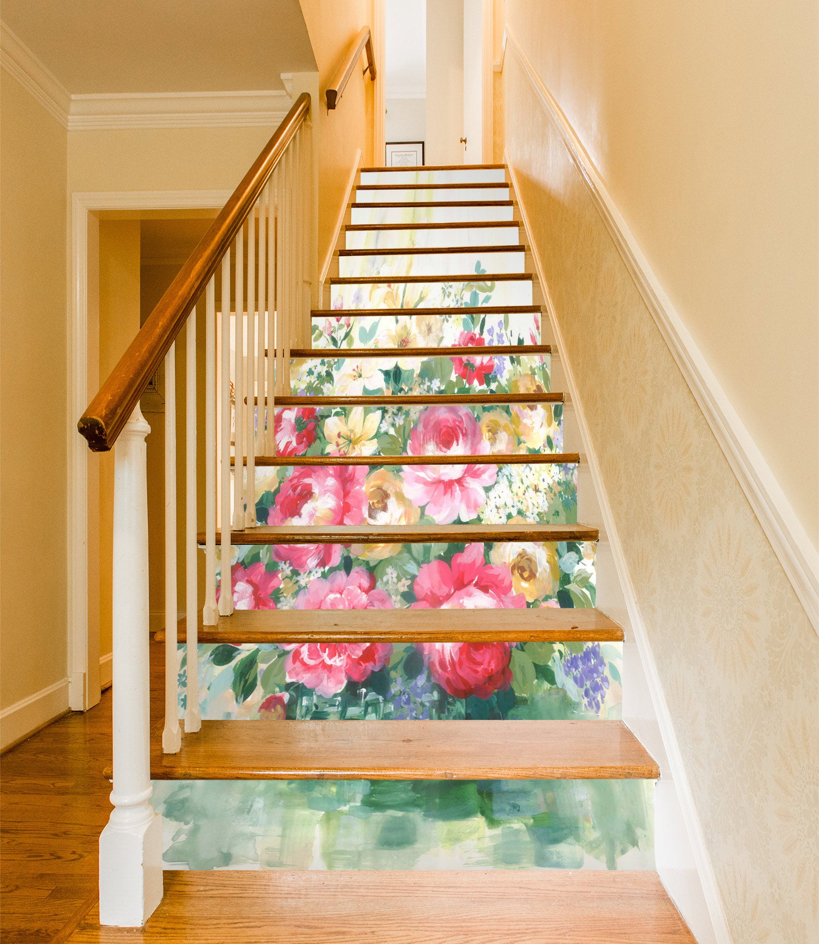 3D Flower Of Wealth 297 Stair Risers