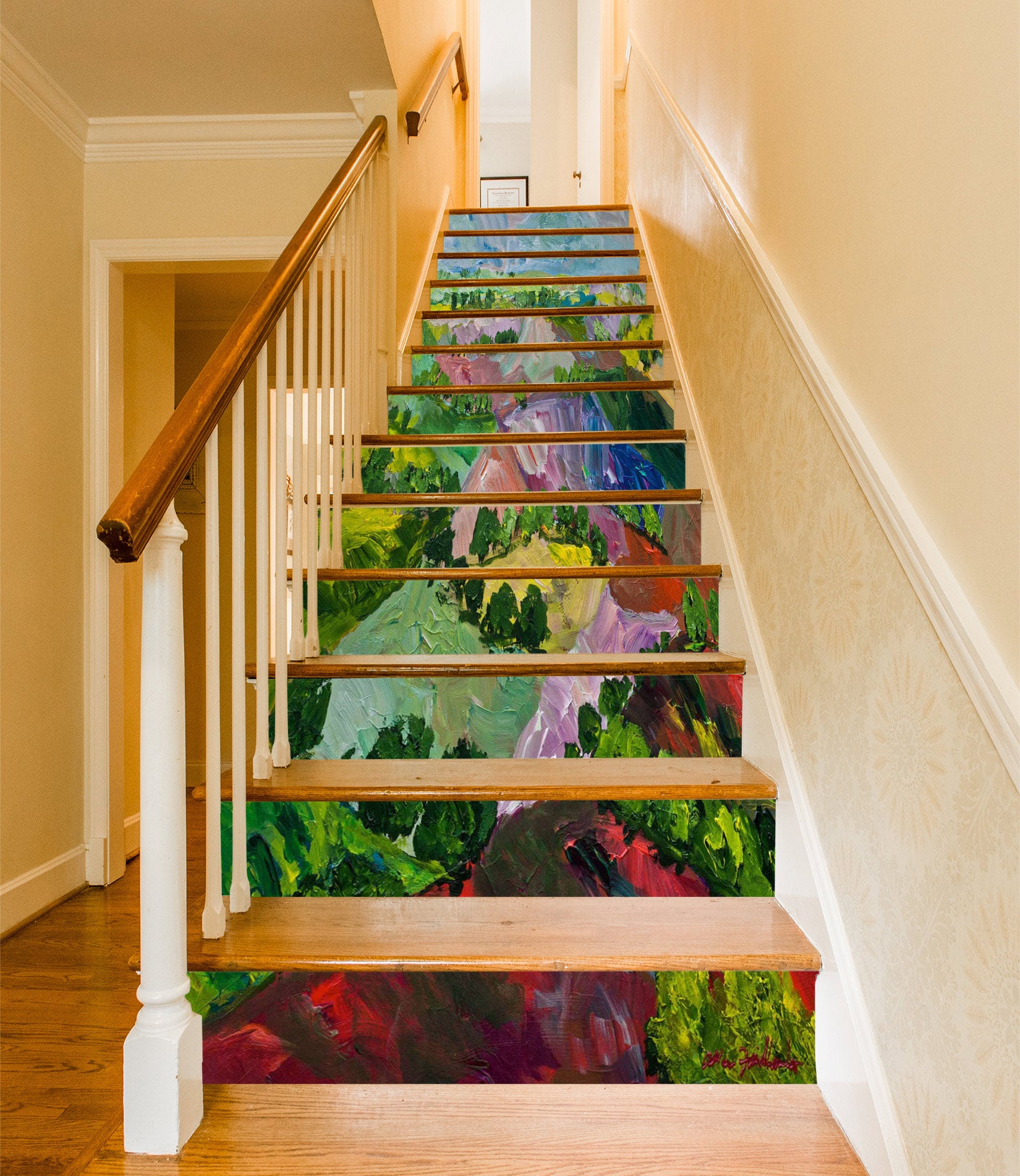 3D Field Oil Painting 9004 Allan P. Friedlander Stair Risers