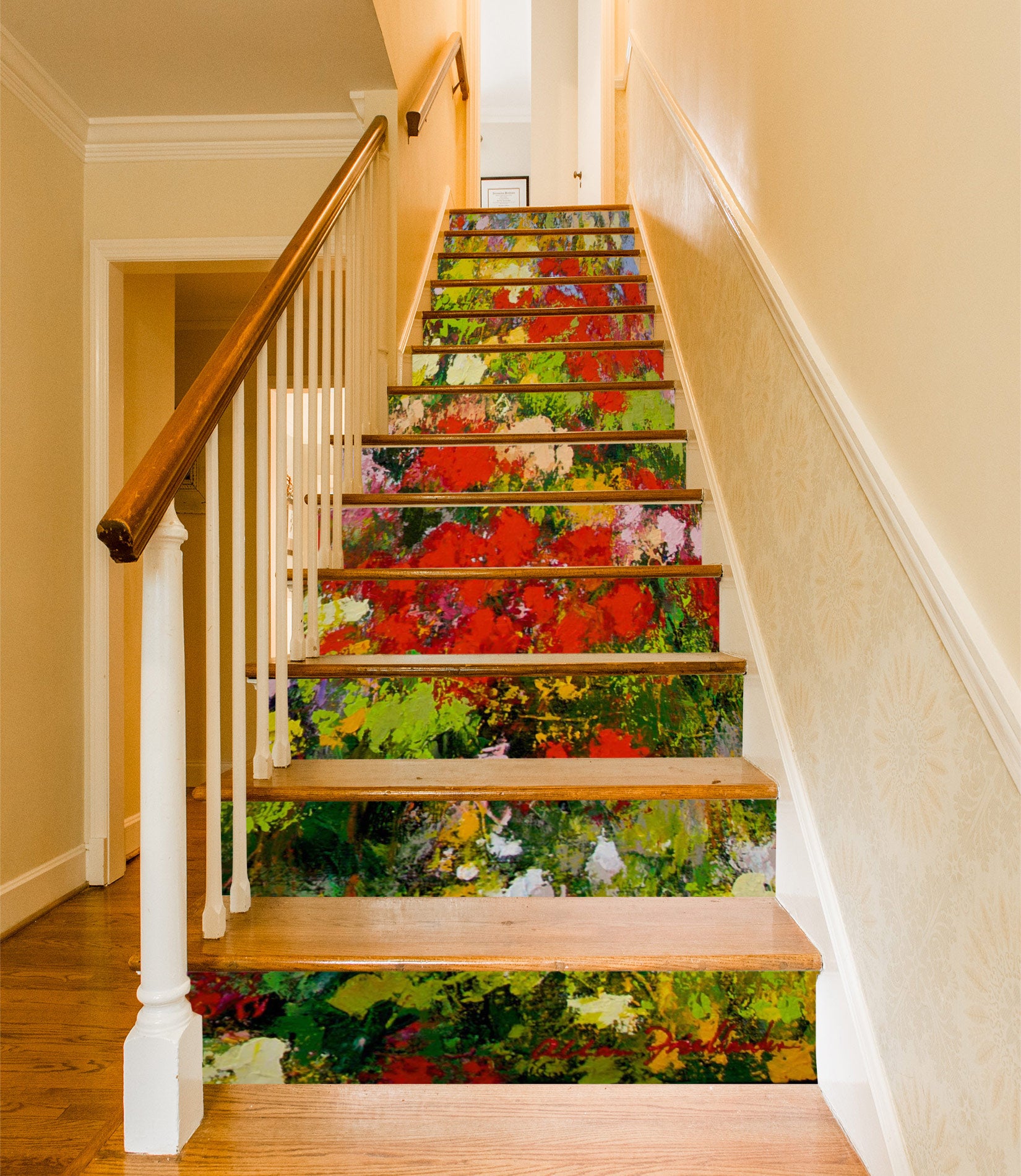 3D Red Flower Meadow 90167 Allan P. Friedlander Stair Risers