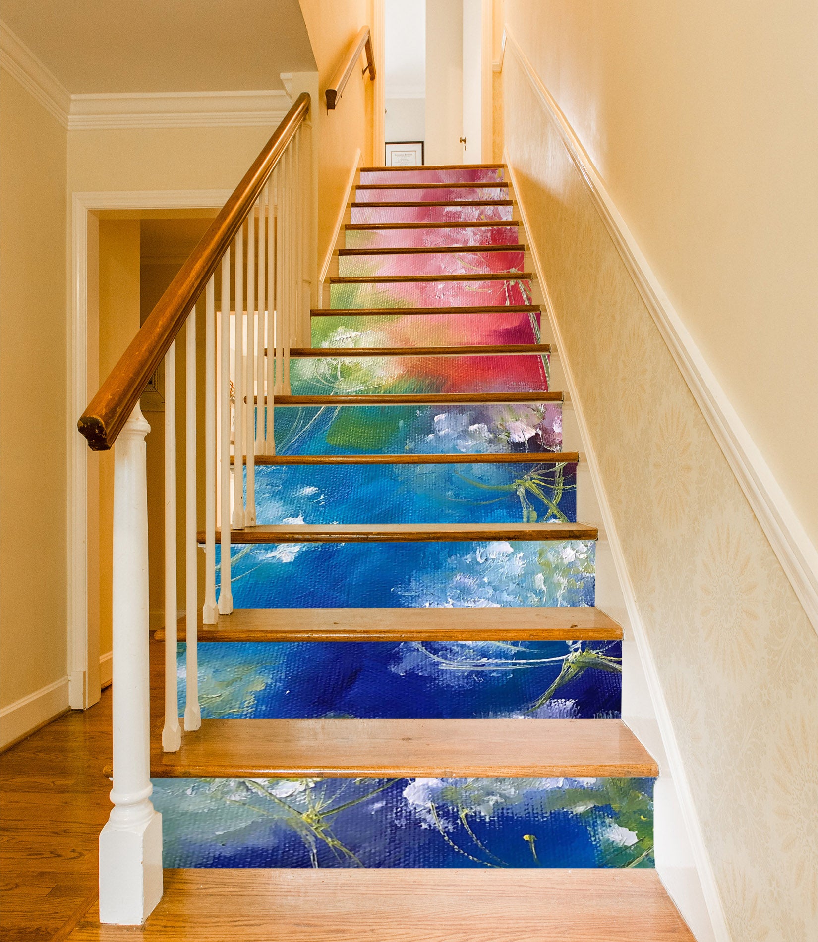 3D Colorful Flower 2214 Skromova Marina Stair Risers