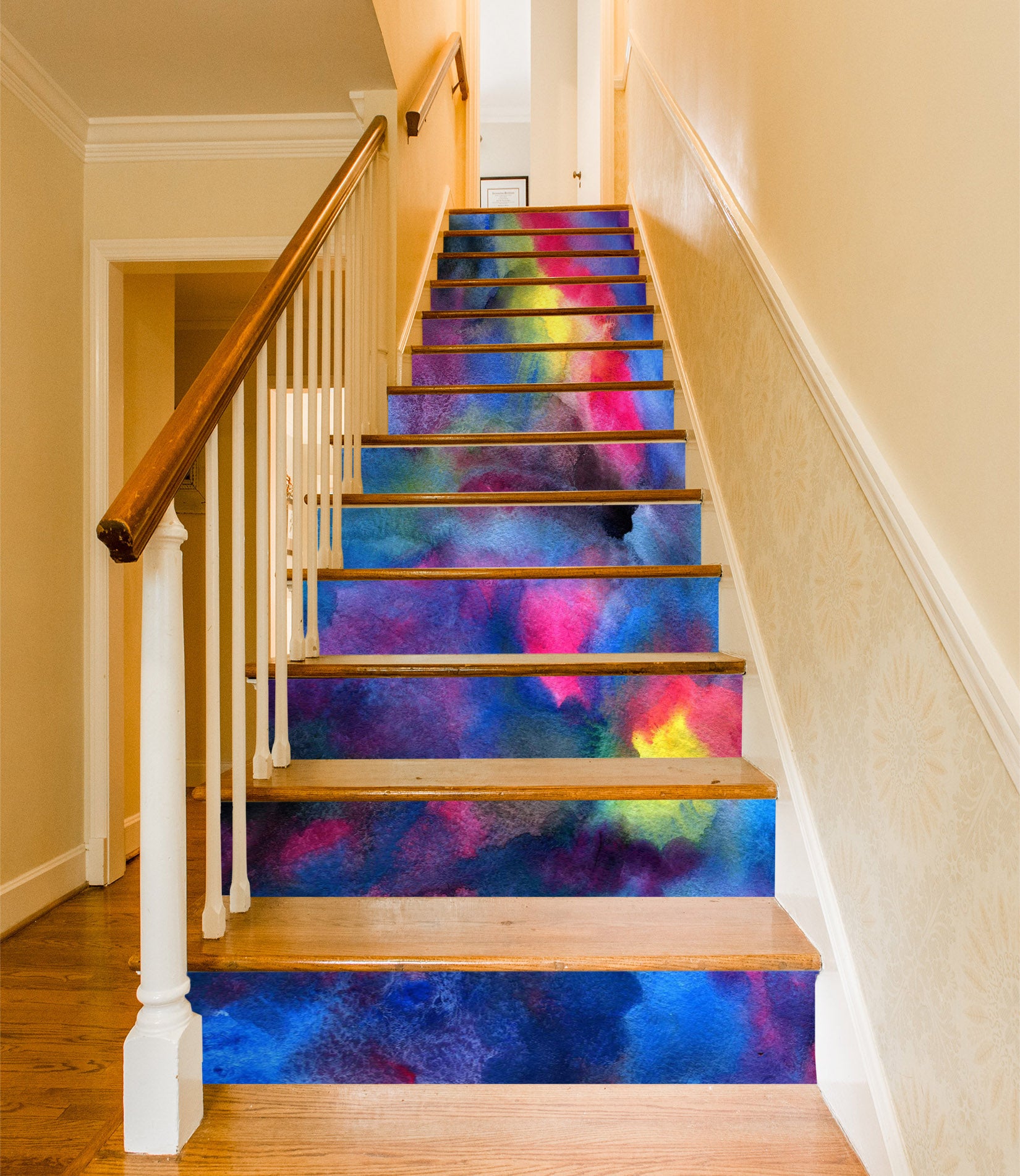 3D Colored Piled Clouds 557 Stair Risers
