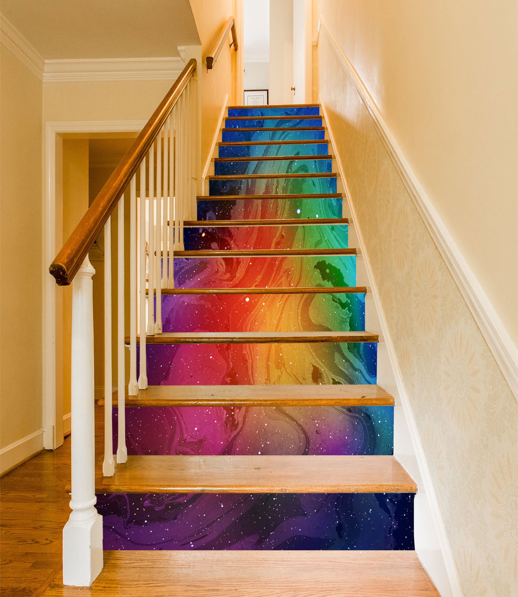 3D Fluorescent Color Art 220 Stair Risers