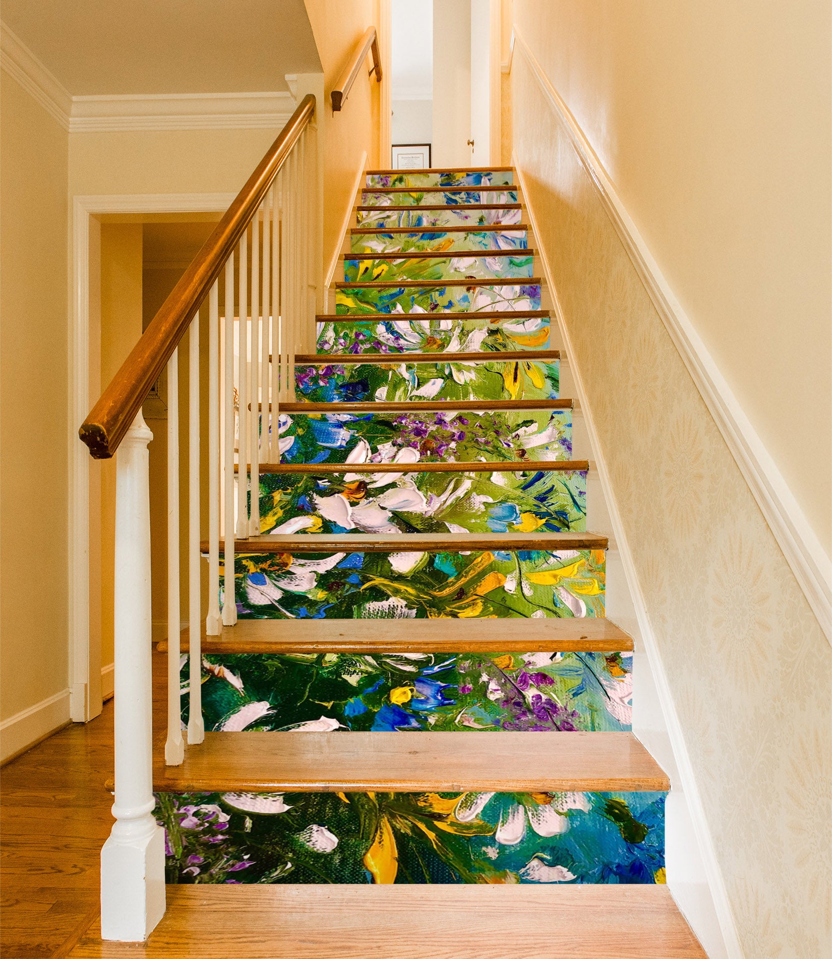 3D Colorful Daisies 2184 Skromova Marina Stair Risers