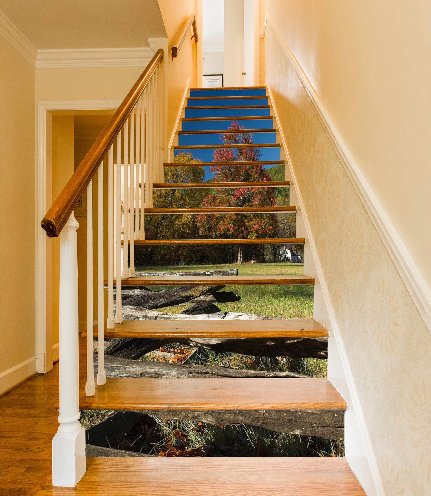 3D Lawn Trees Wood 9903 Kathy Barefield Stair Risers