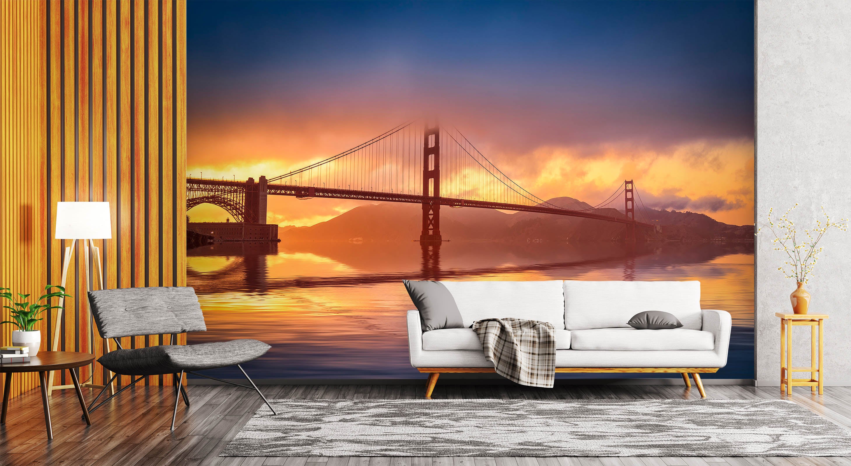 3D Sunset Bridge 1441 Marco Carmassi Wall Mural Wall Murals