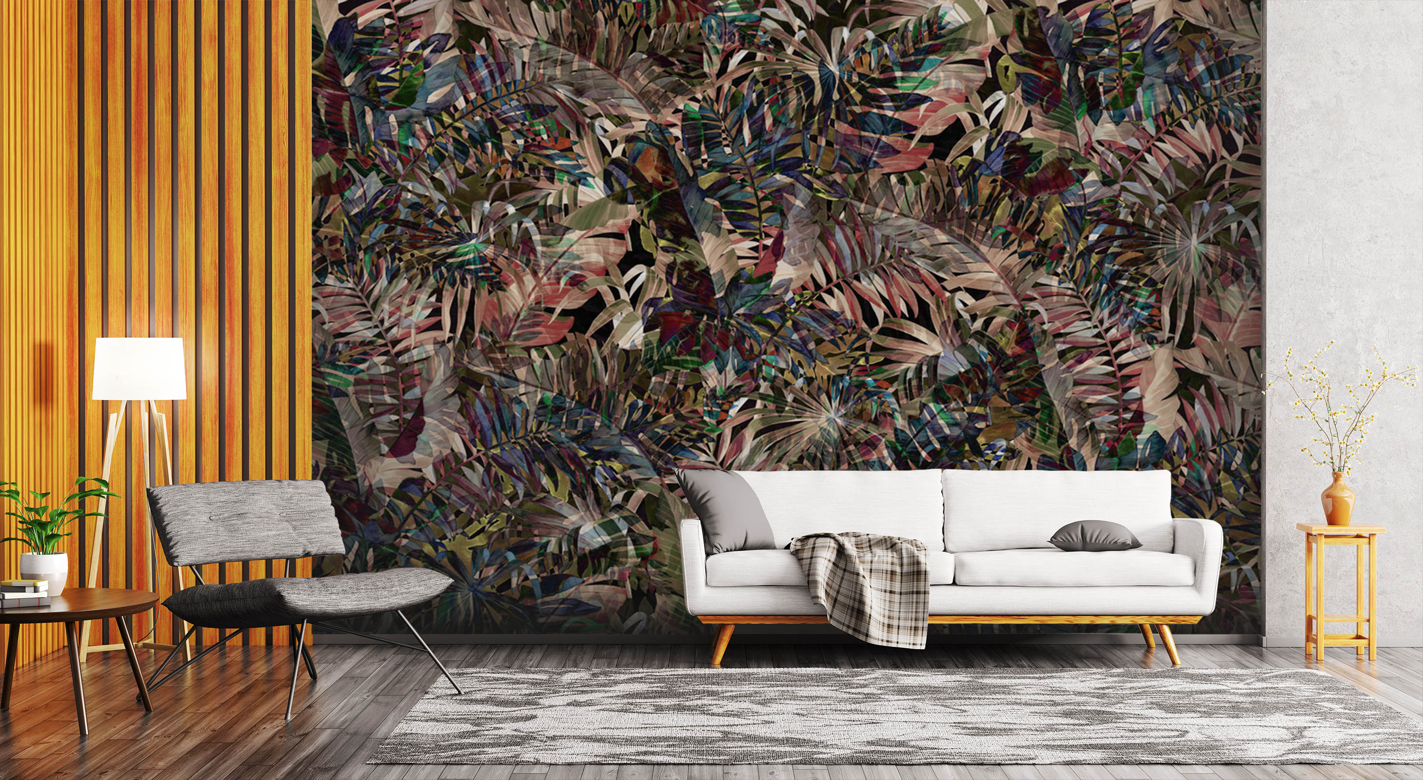 3D Colored Leaves 1563 Wall Murals