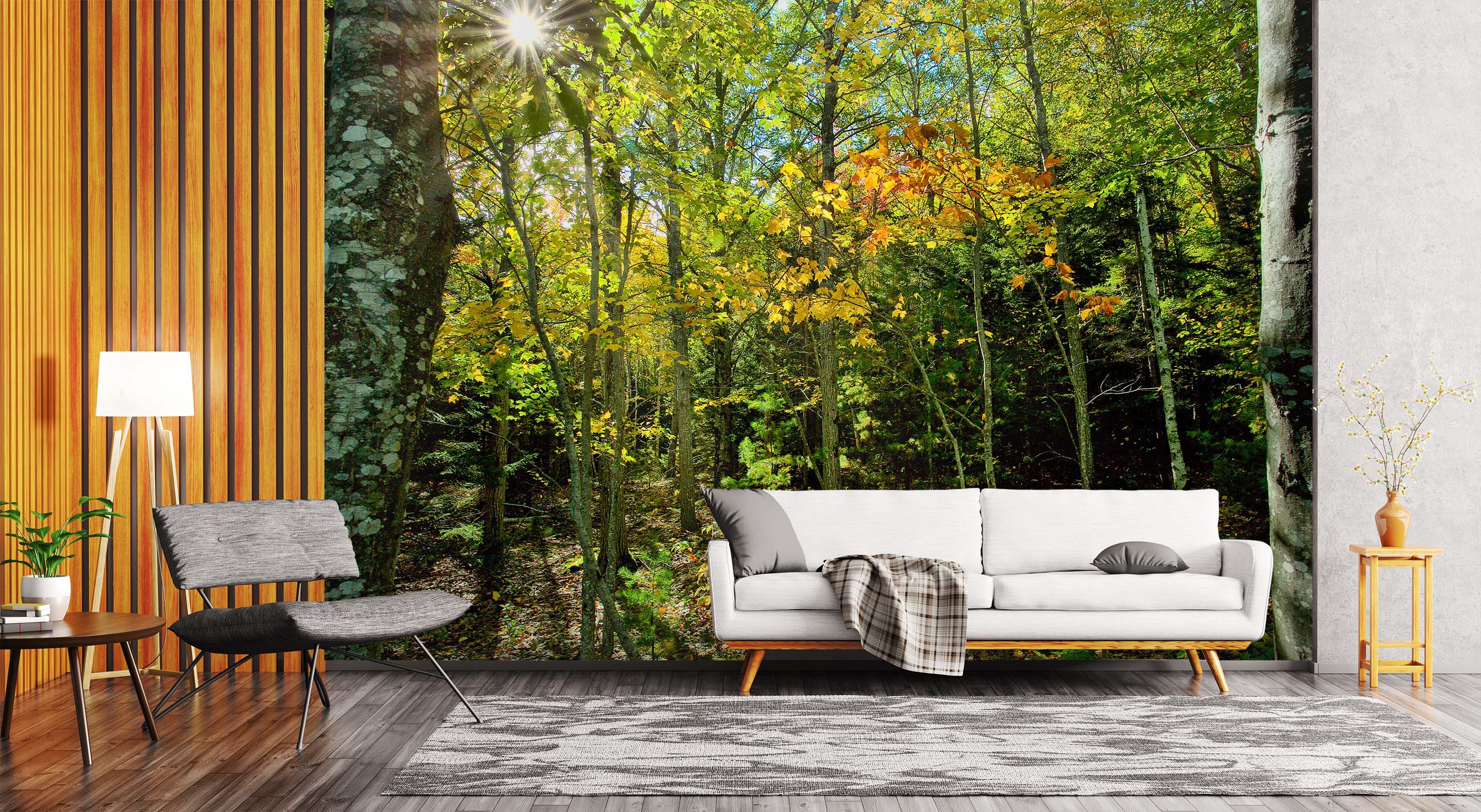 3D Fall In The Forest 62074 Kathy Barefield Wall Mural Wall Murals