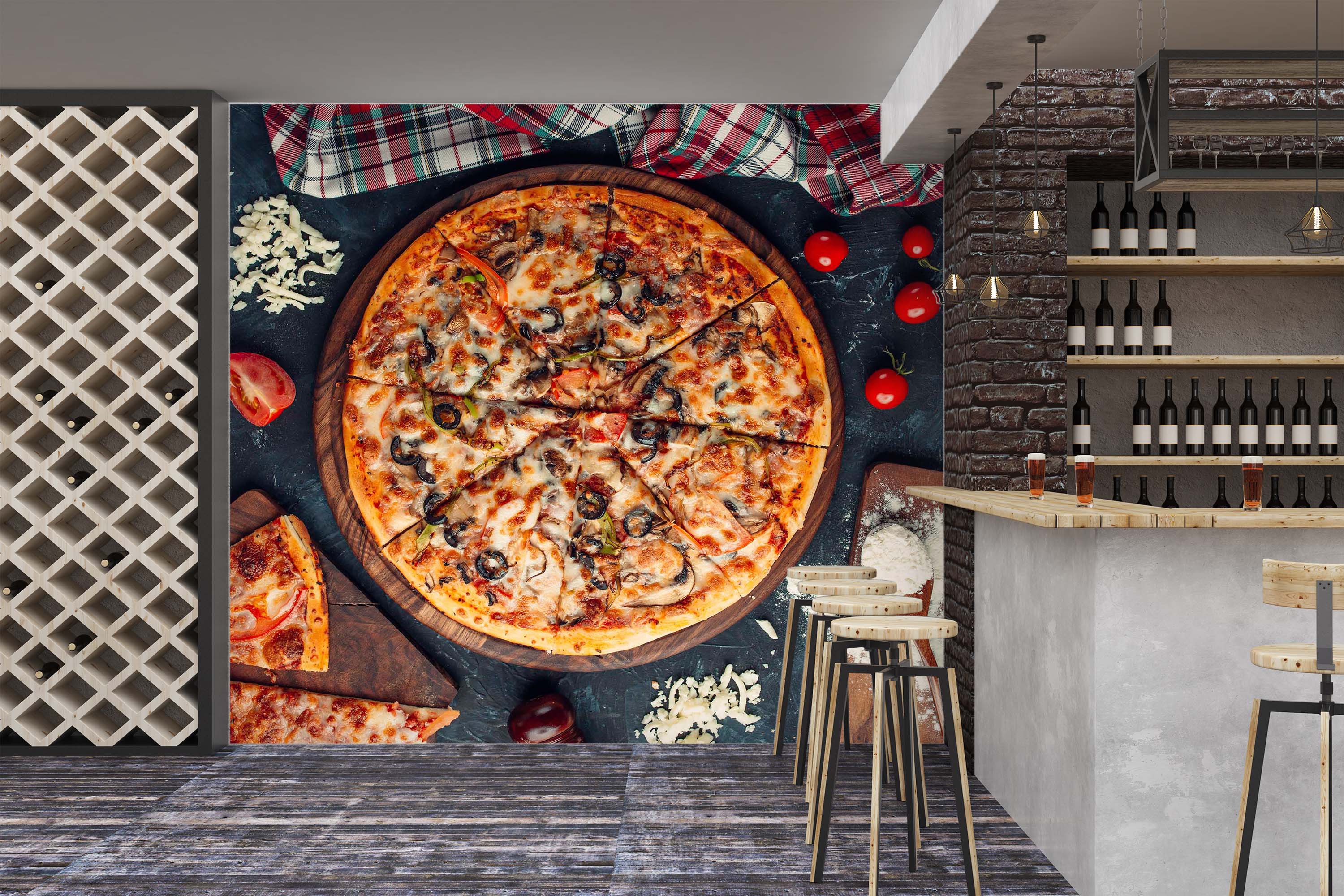 3D Freshly Baked Pizza 1452 Wall Murals