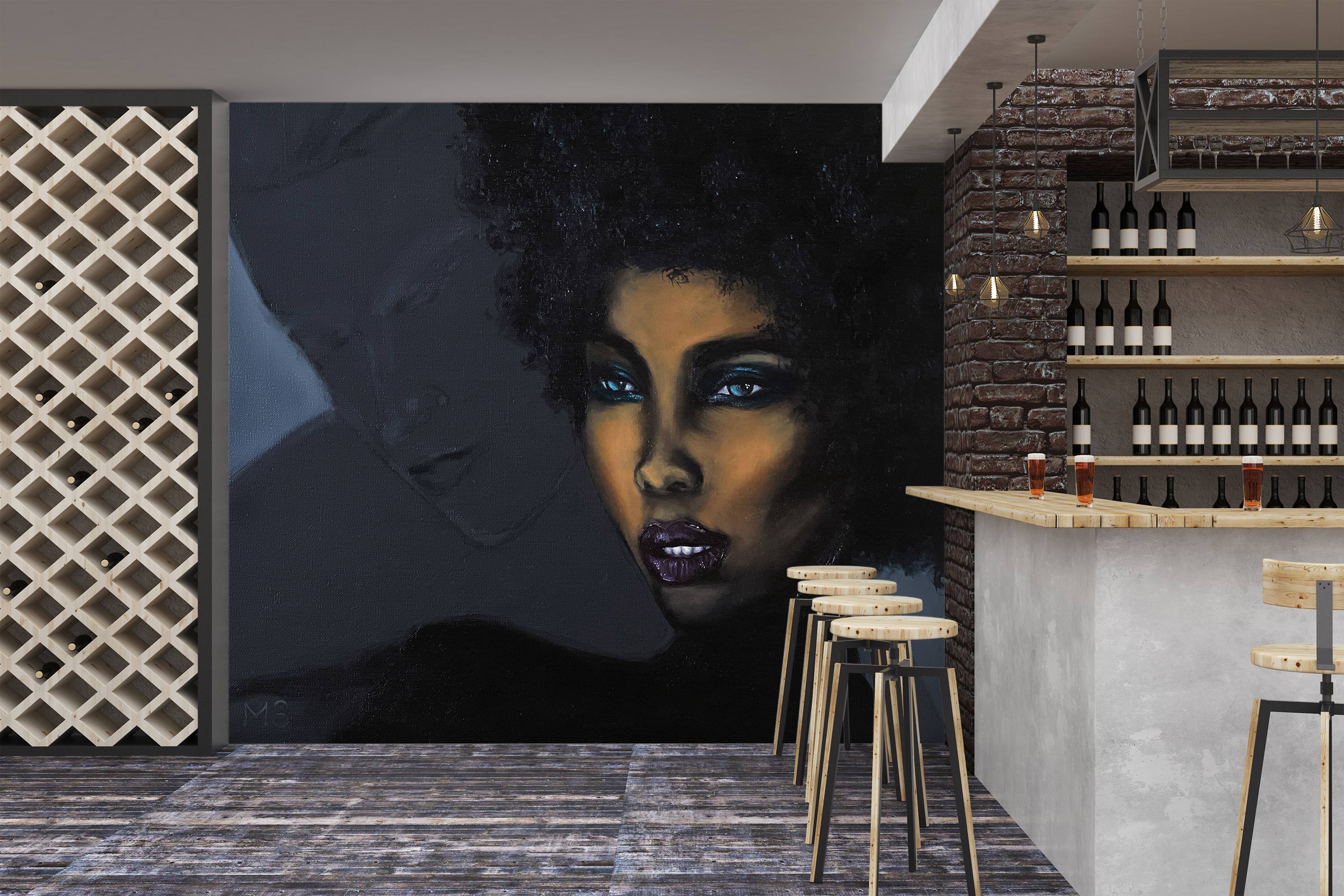 3D Black Woman 9817 Marina Zotova Wall Mural Wall Murals