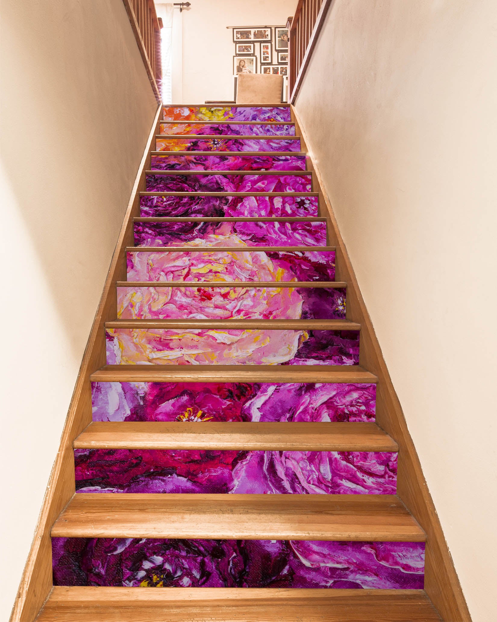 3D Purple Flowers 2021 Skromova Marina Stair Risers
