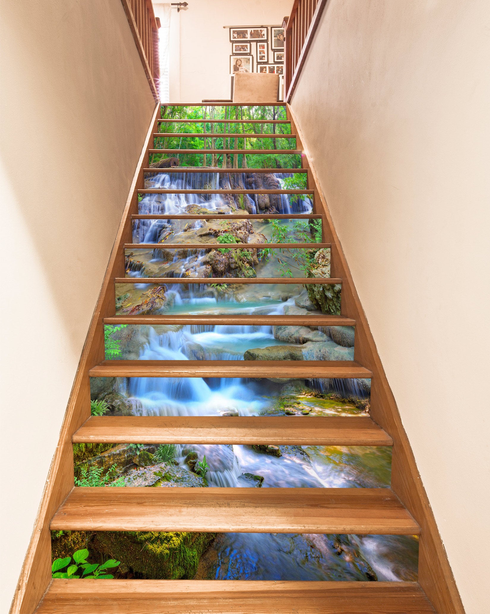 3D Meandering Water 052 Stair Risers