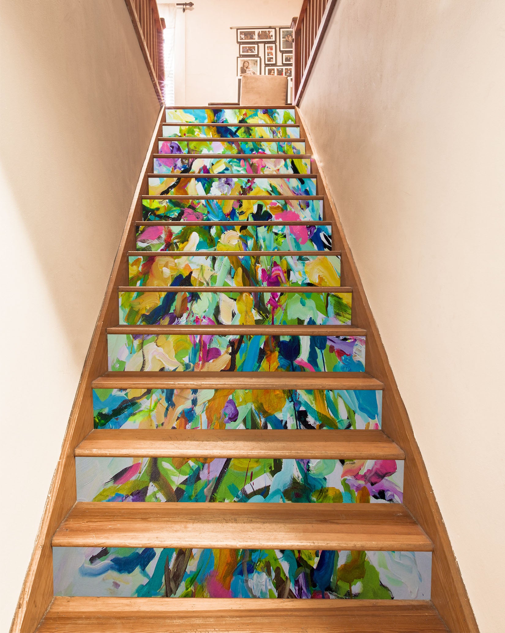 3D Colorful Paint Pattern 96134 Allan P. Friedlander Stair Risers